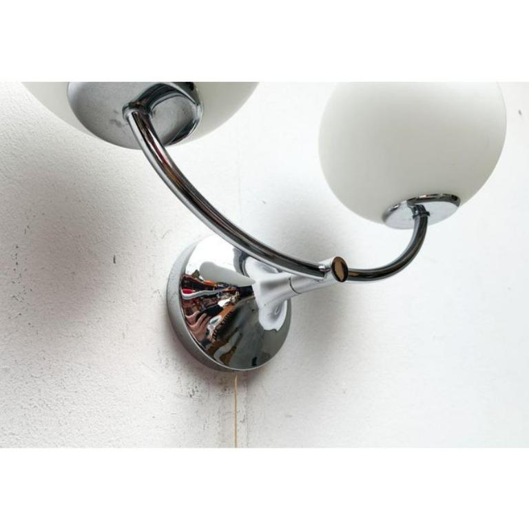 Metallo Sconce dell'era spaziale svizzera di metà secolo di E.R. Nele per Temde, anni '60 in vendita