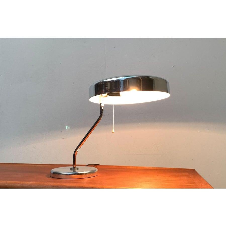 Metal Mid-Century Swiss Space Age Table Lamp from Belux, 1960s For Sale