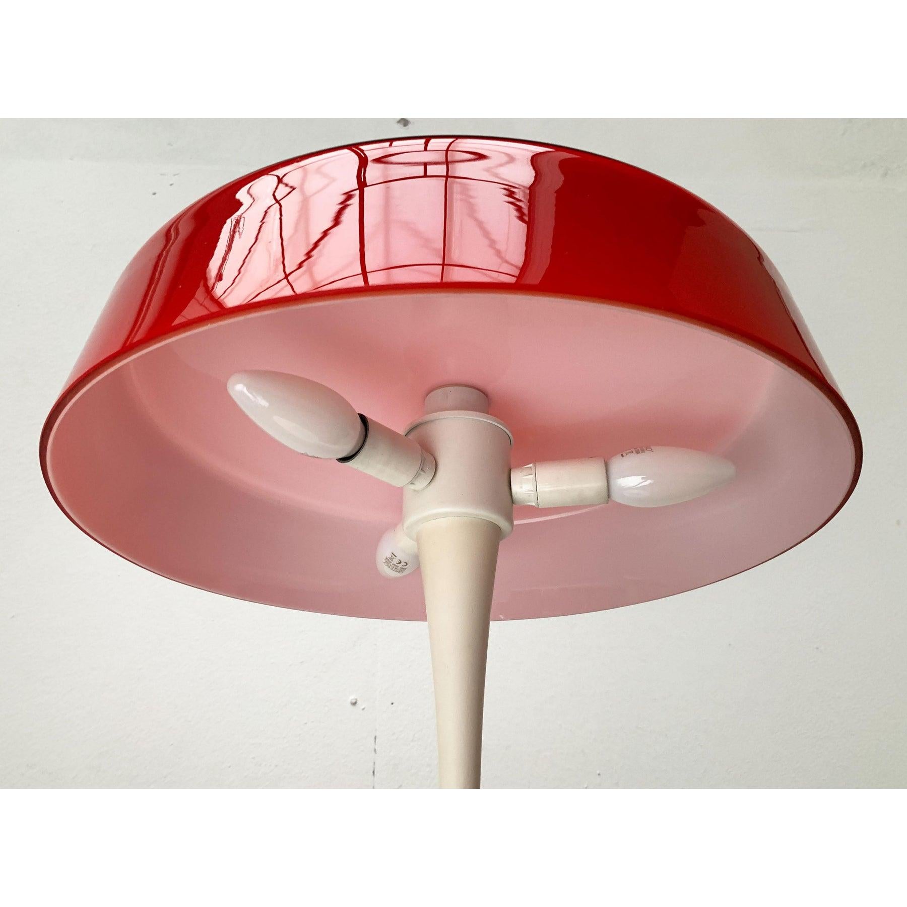 Metal Mid-Century Swiss Space Age Table Lamp from Temde, 1960s For Sale