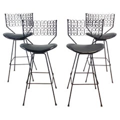 Mid-Century Swivel Barstools Attr. Arthur Umanoff- Set of 4