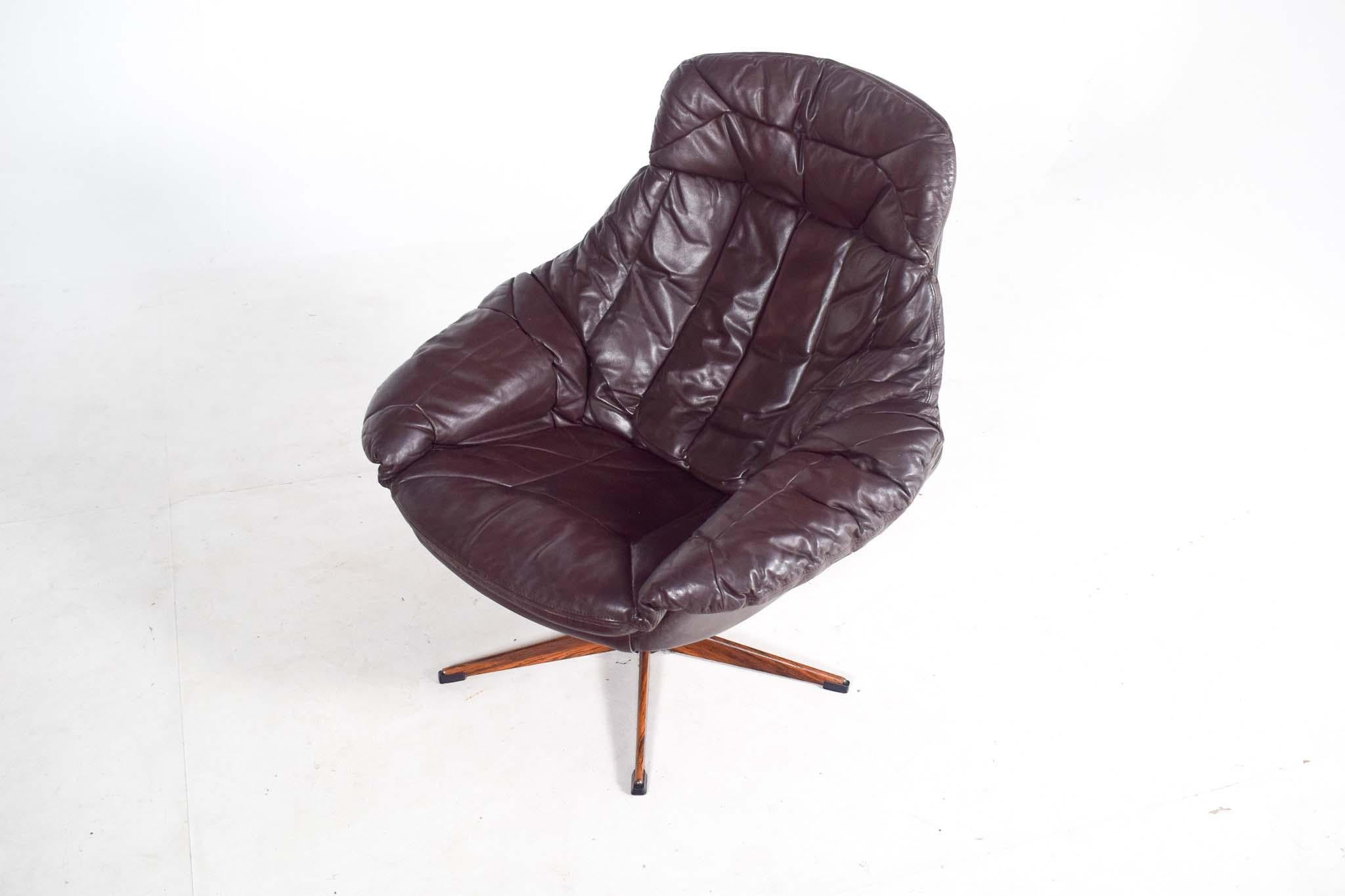 Danish Mid Century Swivel Chair by H. W. Klein for Bramin