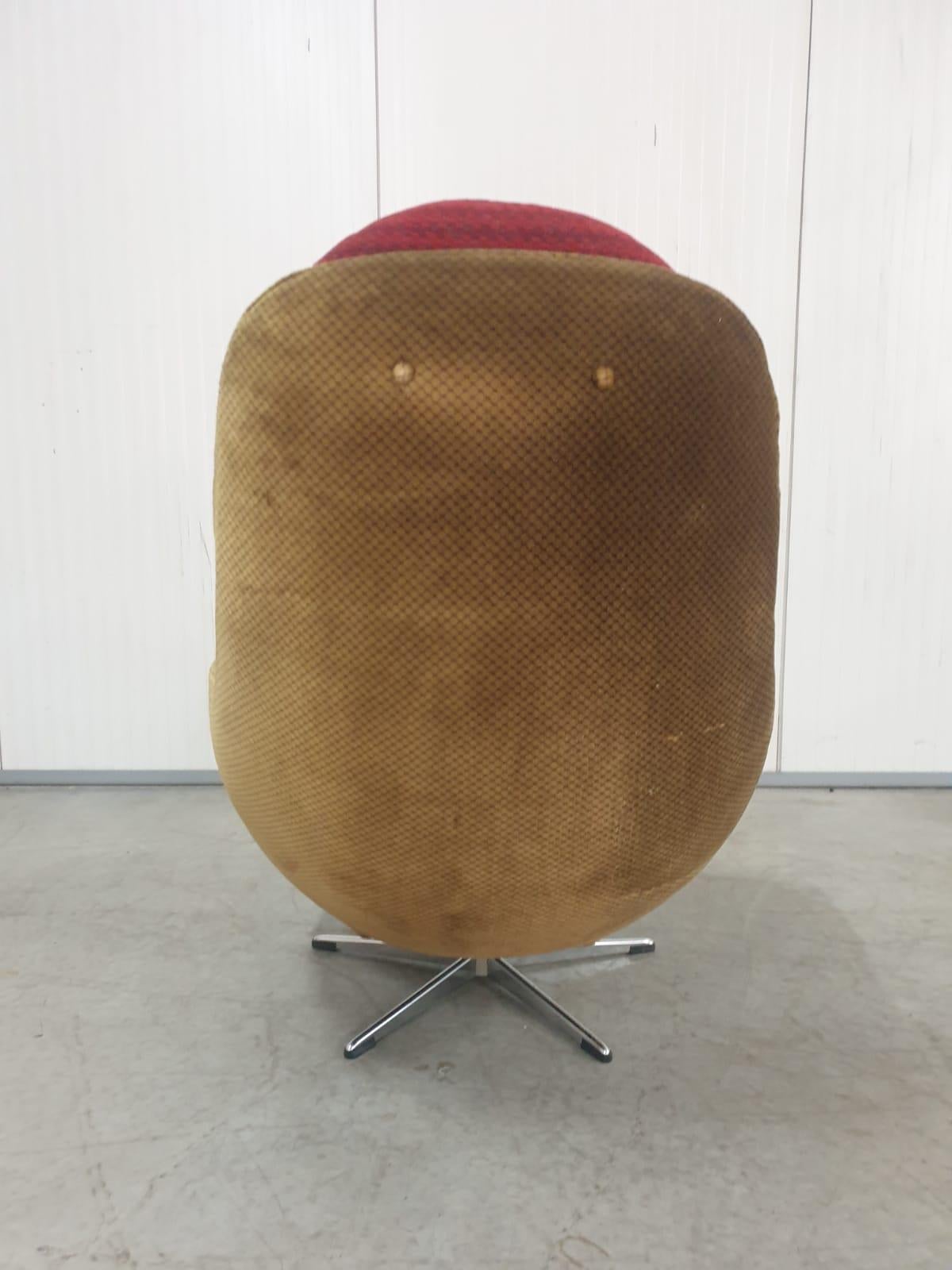 Aluminum Mid Century swivel chair by UP Zavody, 1970´s For Sale