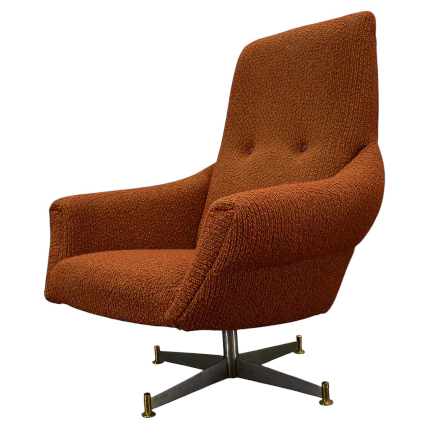 Mid-Century Swivel Chair, Italian, 1969s