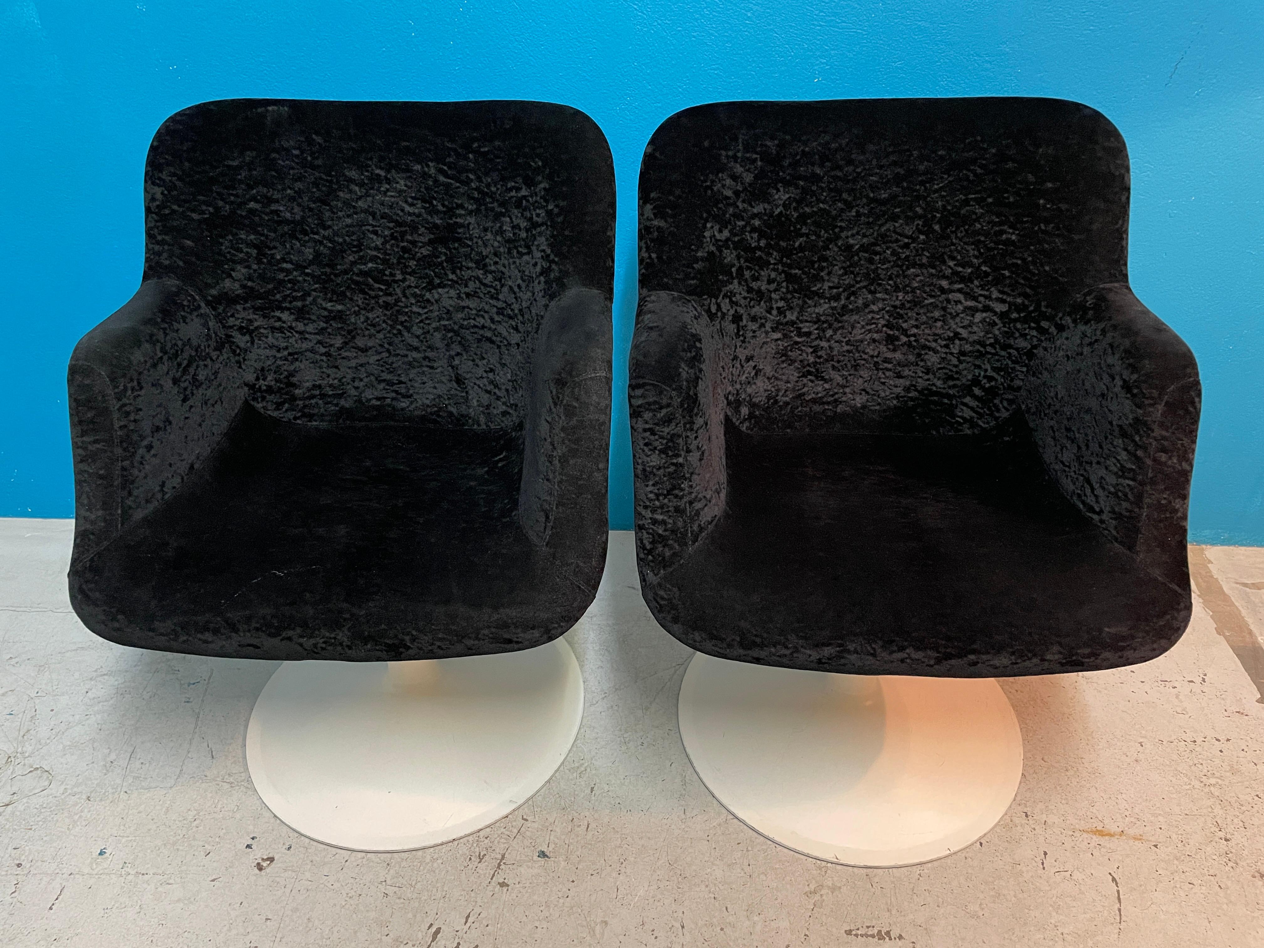 Mid-Century Swivel Chairs / Arm Chairs by Yrjö Kukkapuro for Haimi Finland 1960s 9