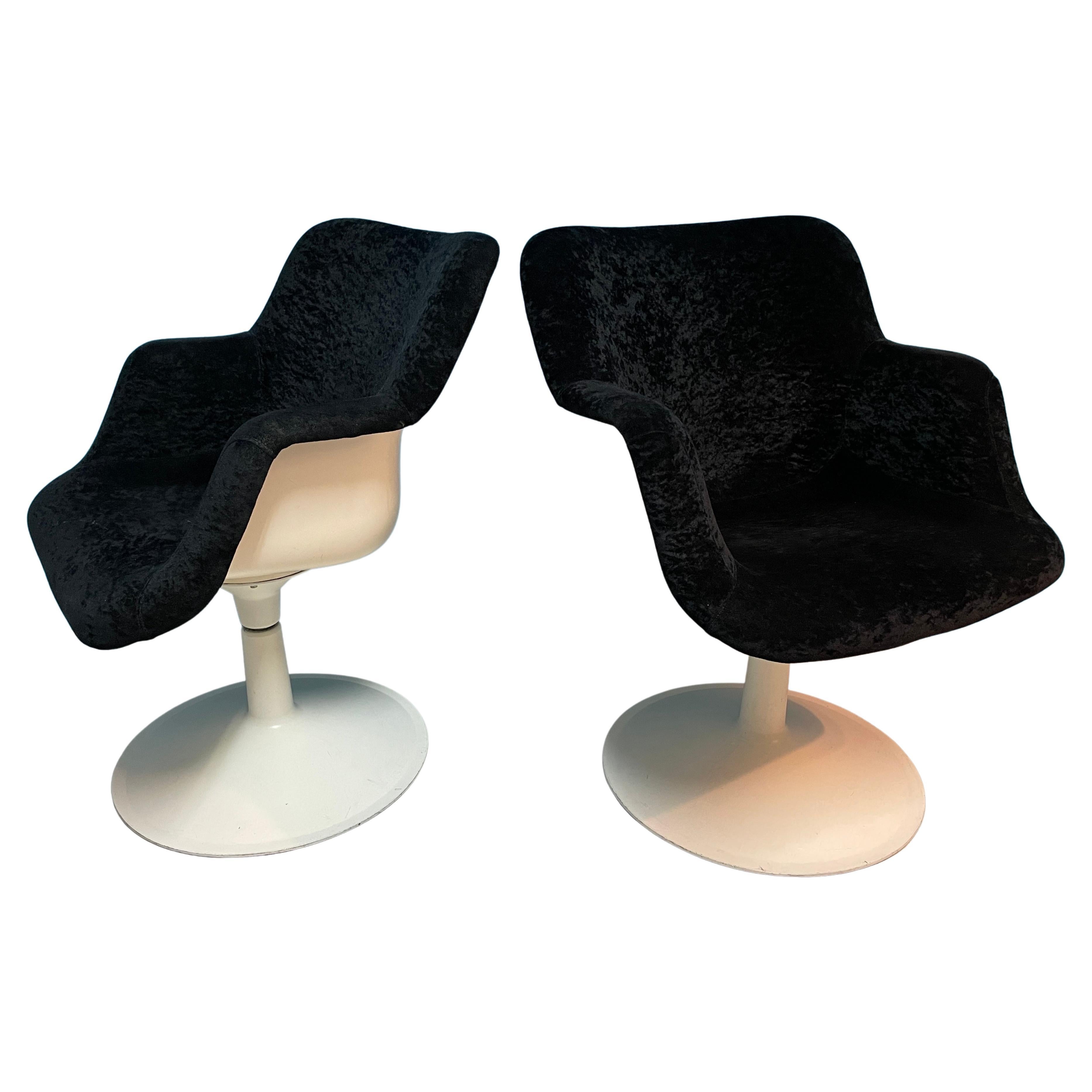 Mid-Century Swivel Chairs / Arm Chairs by Yrj�ö Kukkapuro for Haimi Finland 1960s