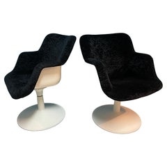 Retro Mid-Century Swivel Chairs / Arm Chairs by Yrjö Kukkapuro for Haimi Finland 1960s