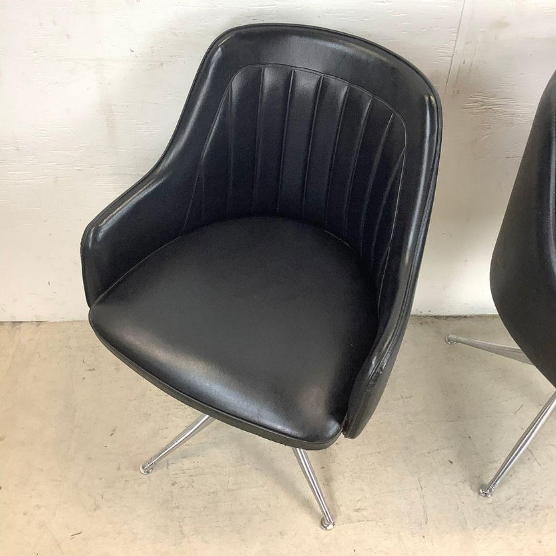 Midcentury Swivel Chairs Attributed. Viko Baumritter, Pair For Sale 5