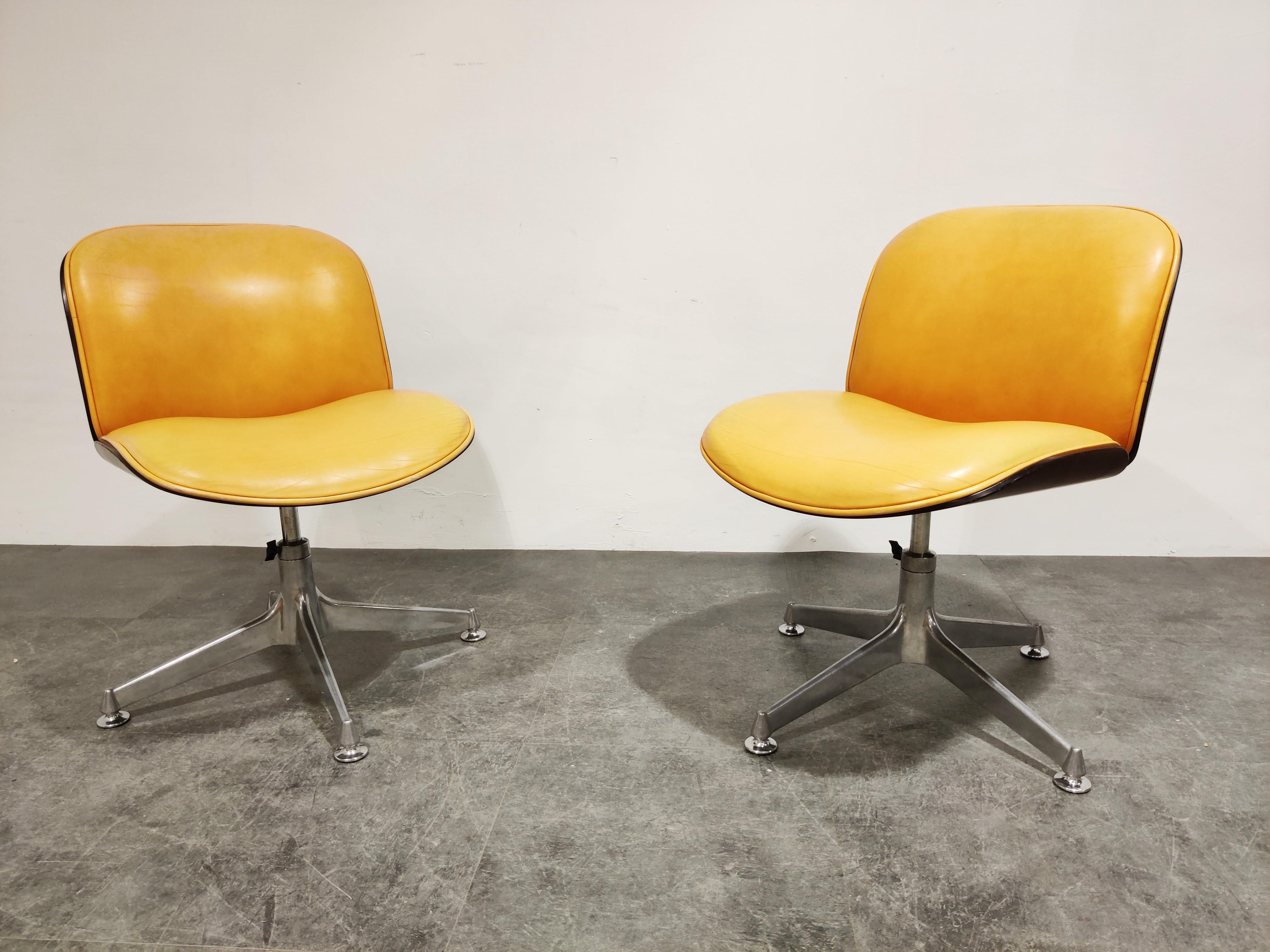 Mid-Century Modern Midcentury Swivel Chairs by Ico Parisi for MIM, Italy, 1960s