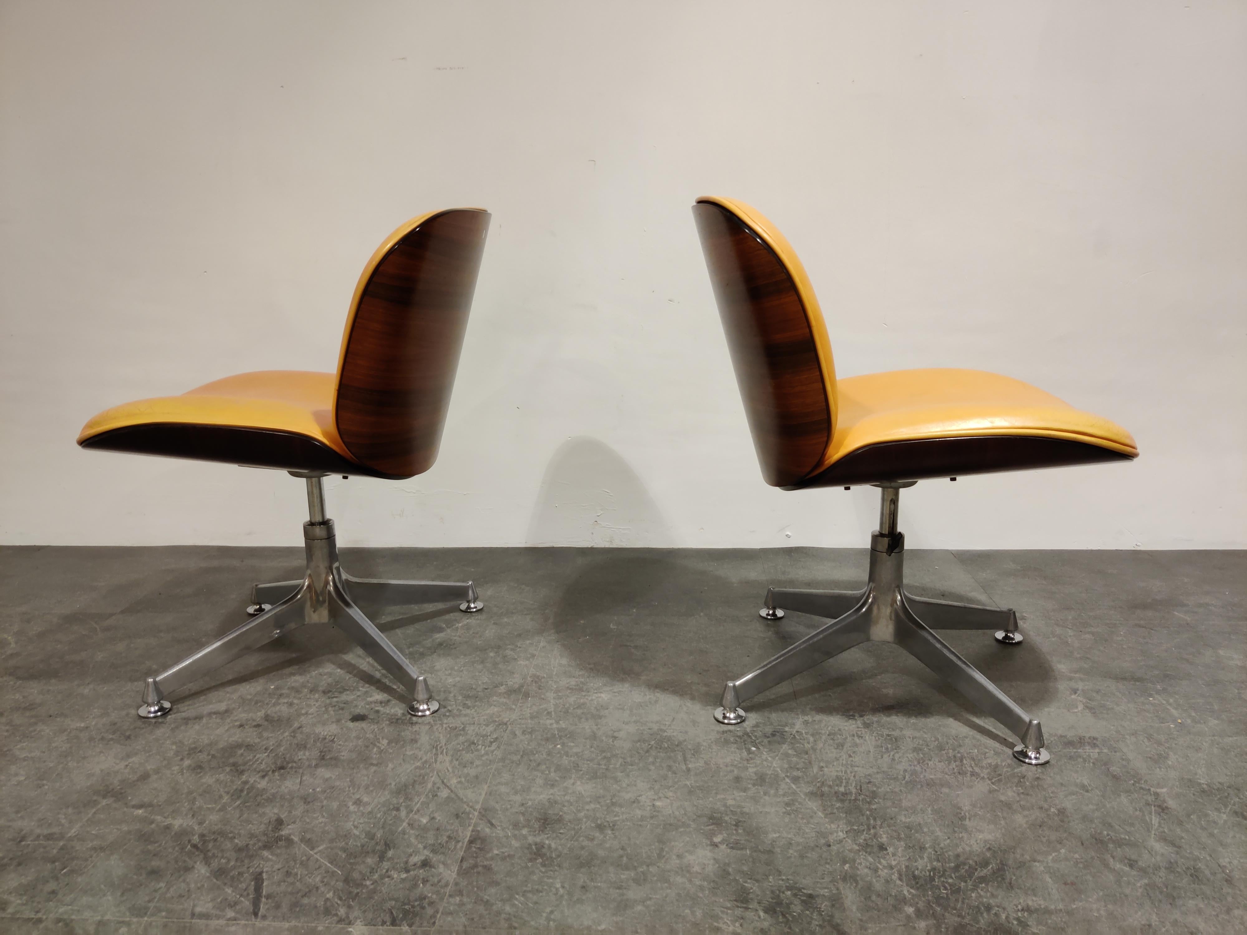 Mid-20th Century Midcentury Swivel Chairs by Ico Parisi for MIM, Italy, 1960s