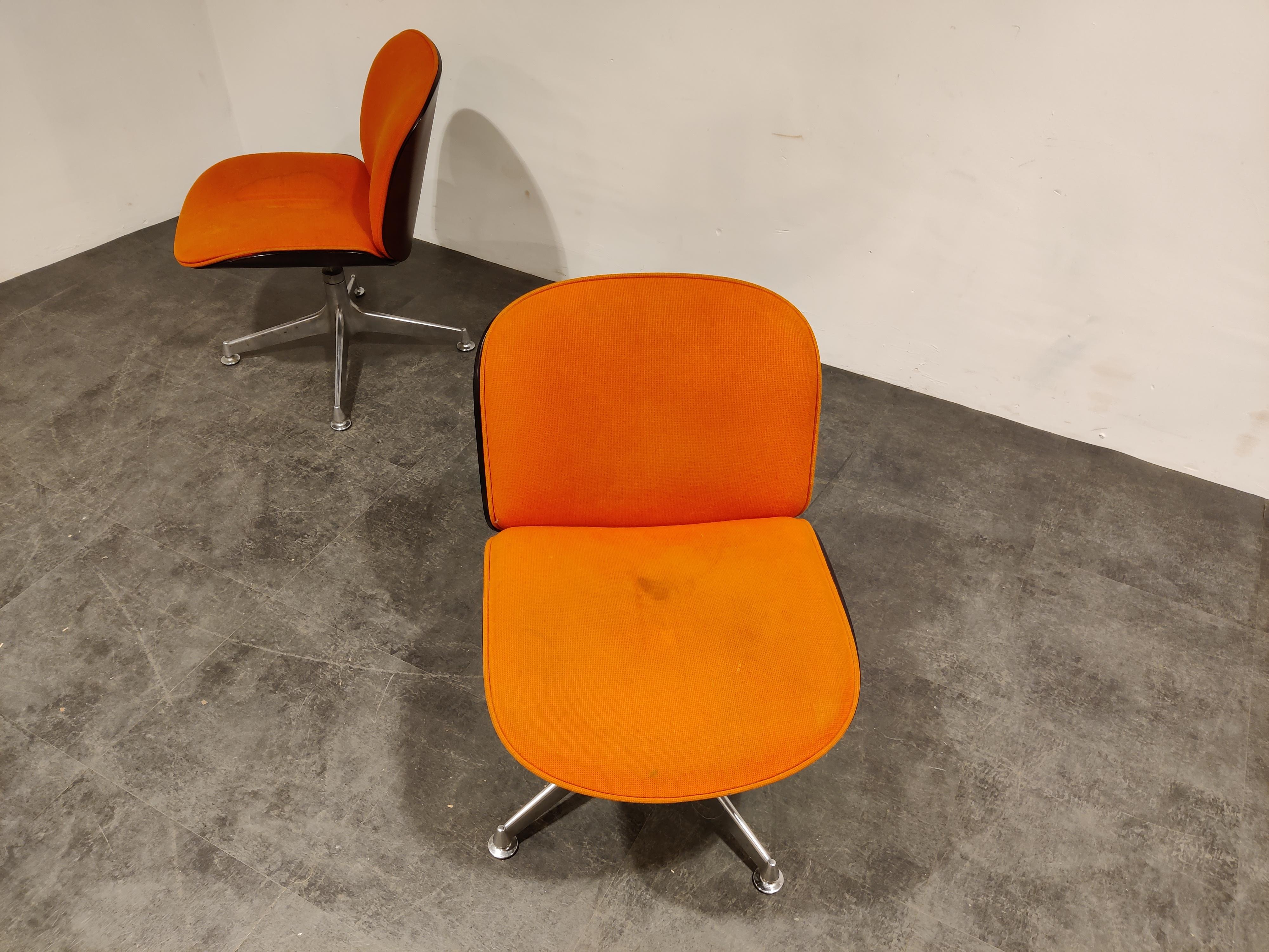Aluminum Mid Century Swivel Chairs by Ico Parisi for MIM Italy, 1960s