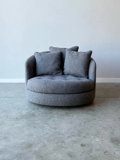 Tumbona giratoria de mediados de siglo de Milo Baughman para Thayer Coggin