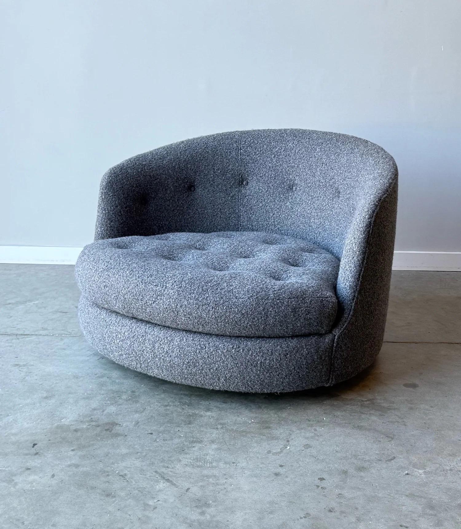 Tissu Salon pivotant du milieu du siècle par Milo Baughman pour Thayer Coggin en vente