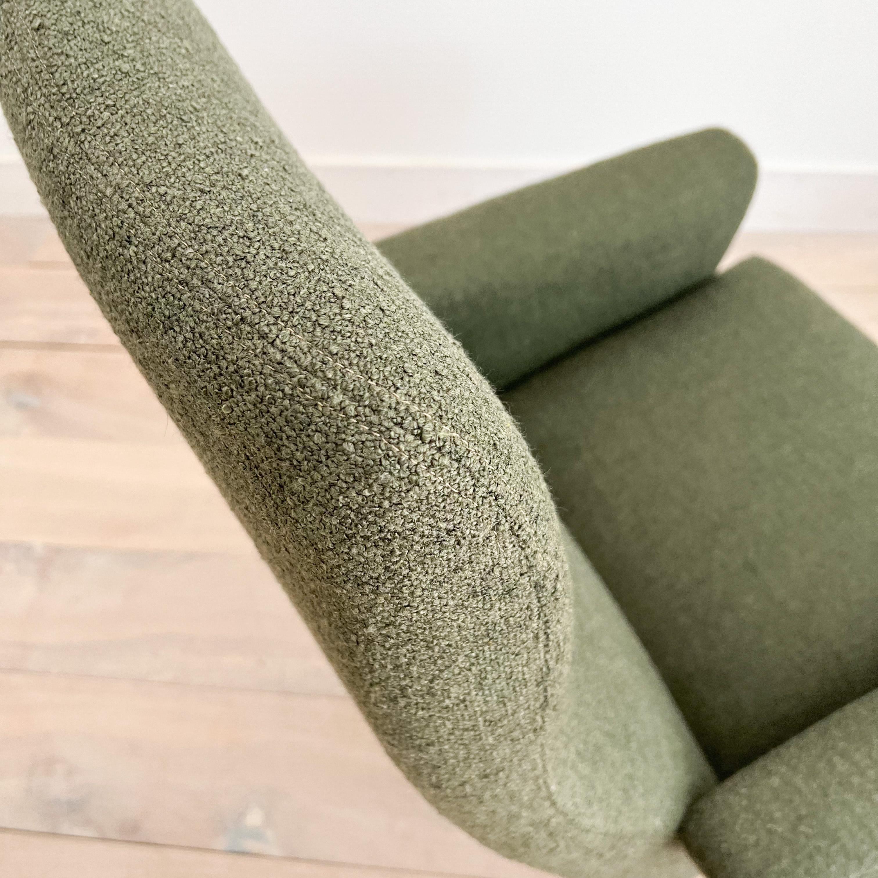 Mid-20th Century Midcentury Swivel Lounge Chair by Ib Madsen for Schubell, New Upholstery