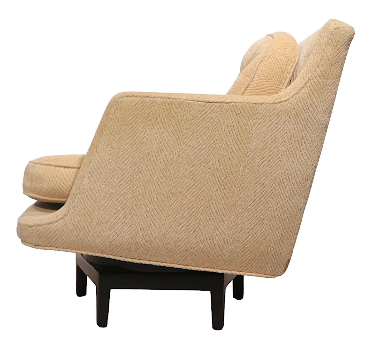 Fauteuil pivotant du milieu du siècle dernier conçu par Edward Wormley pour Dunbar en vente 3