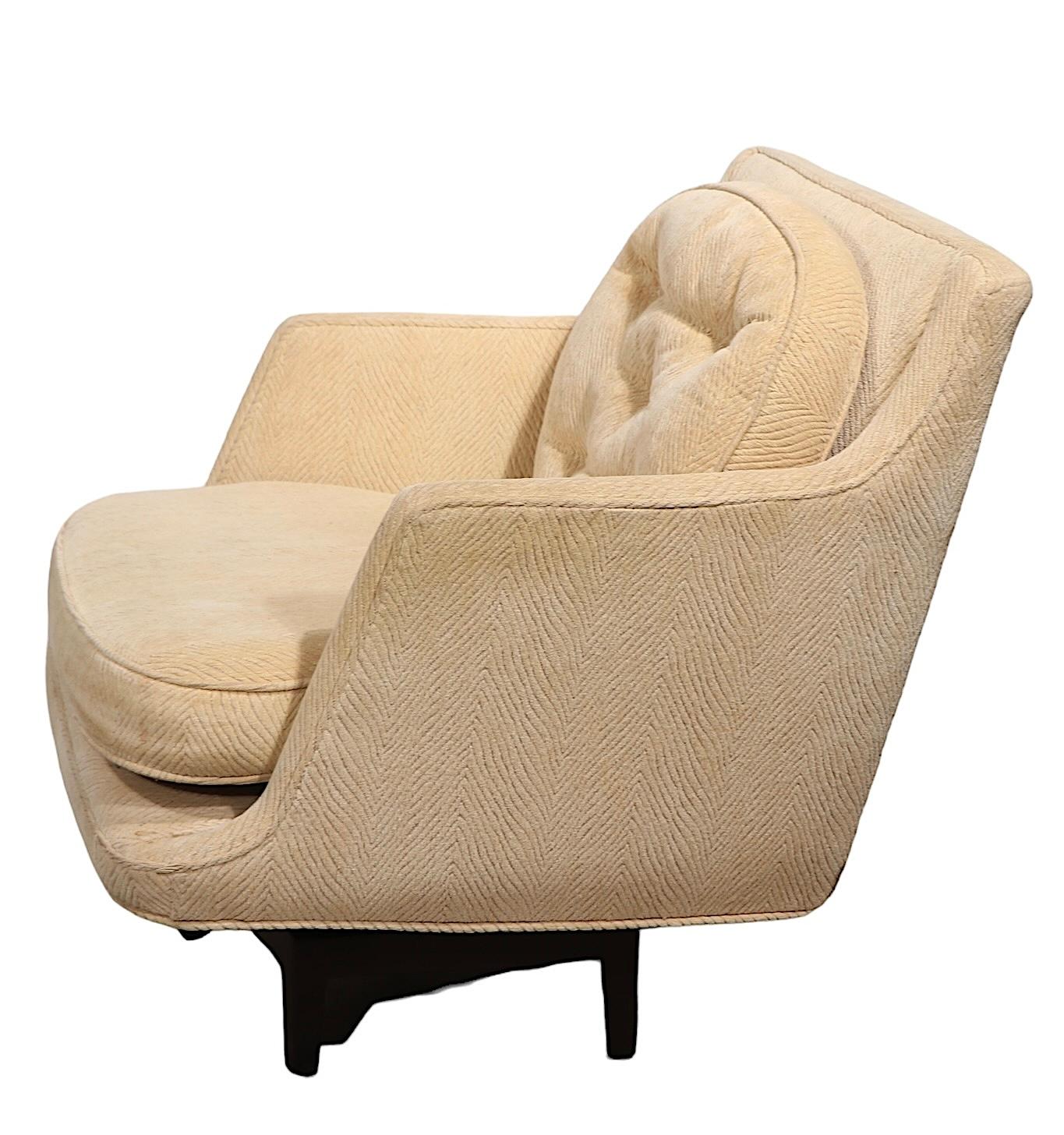 Fauteuil pivotant du milieu du siècle dernier conçu par Edward Wormley pour Dunbar en vente 4
