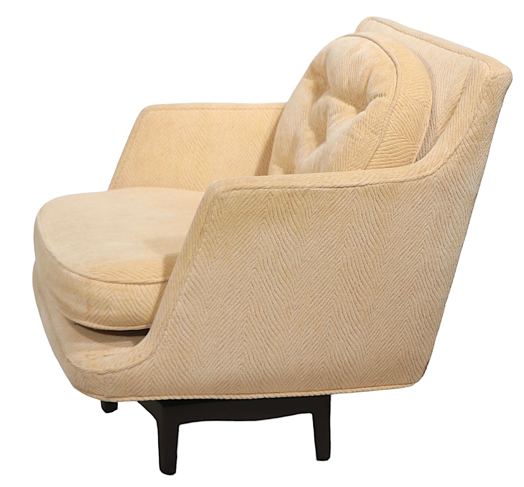 Fauteuil pivotant du milieu du siècle dernier conçu par Edward Wormley pour Dunbar en vente 5