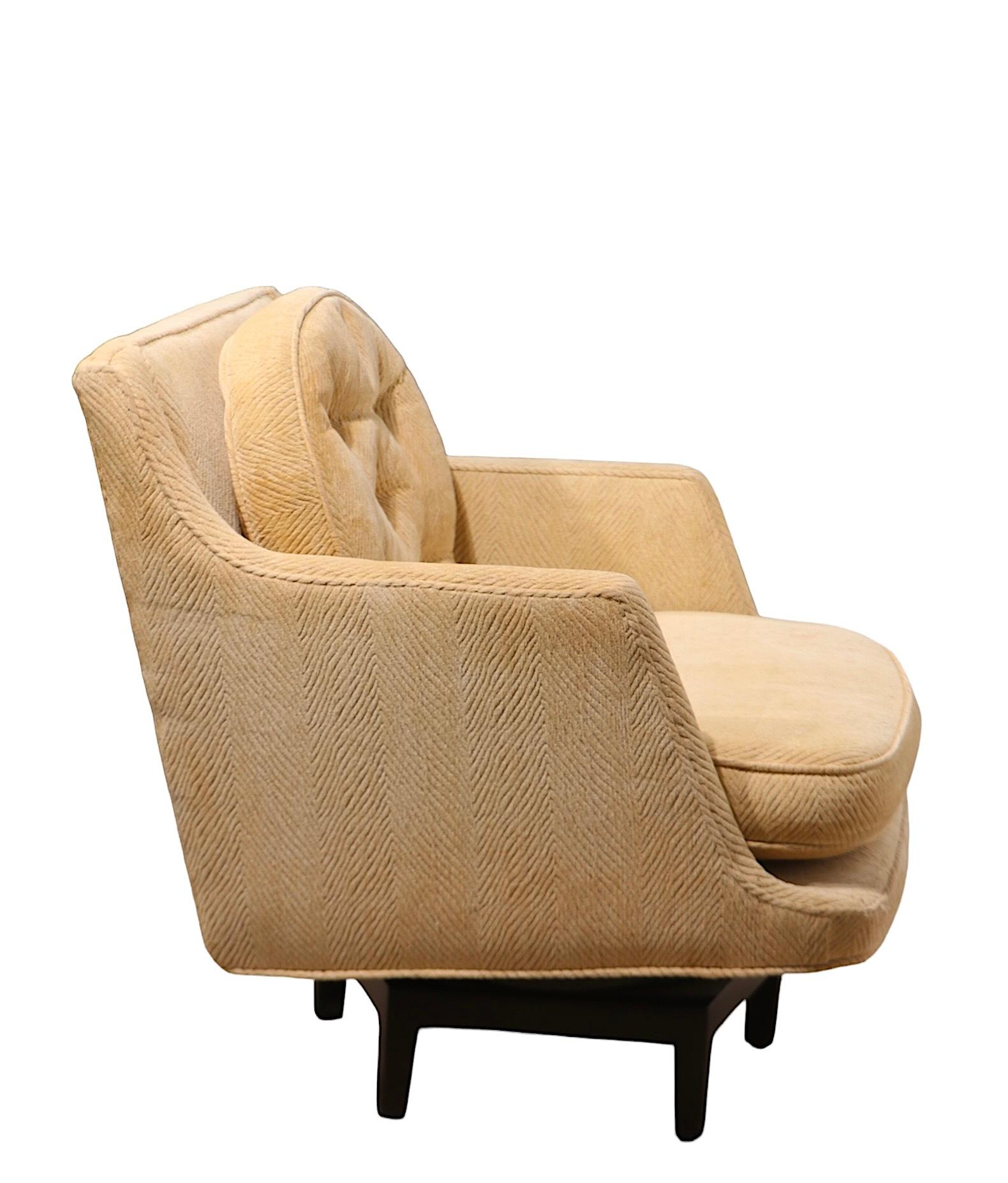 Fauteuil pivotant du milieu du siècle dernier conçu par Edward Wormley pour Dunbar en vente 10