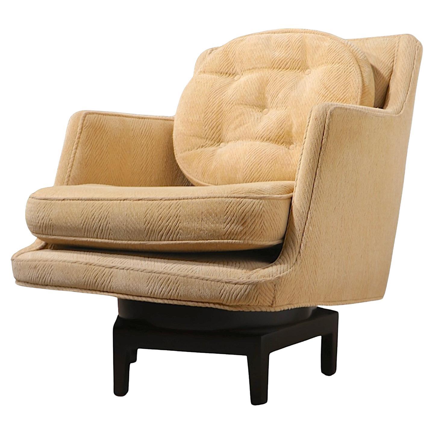 Mid Century Swivel Lounge Chair designed by Edward Wormley for Dunbar