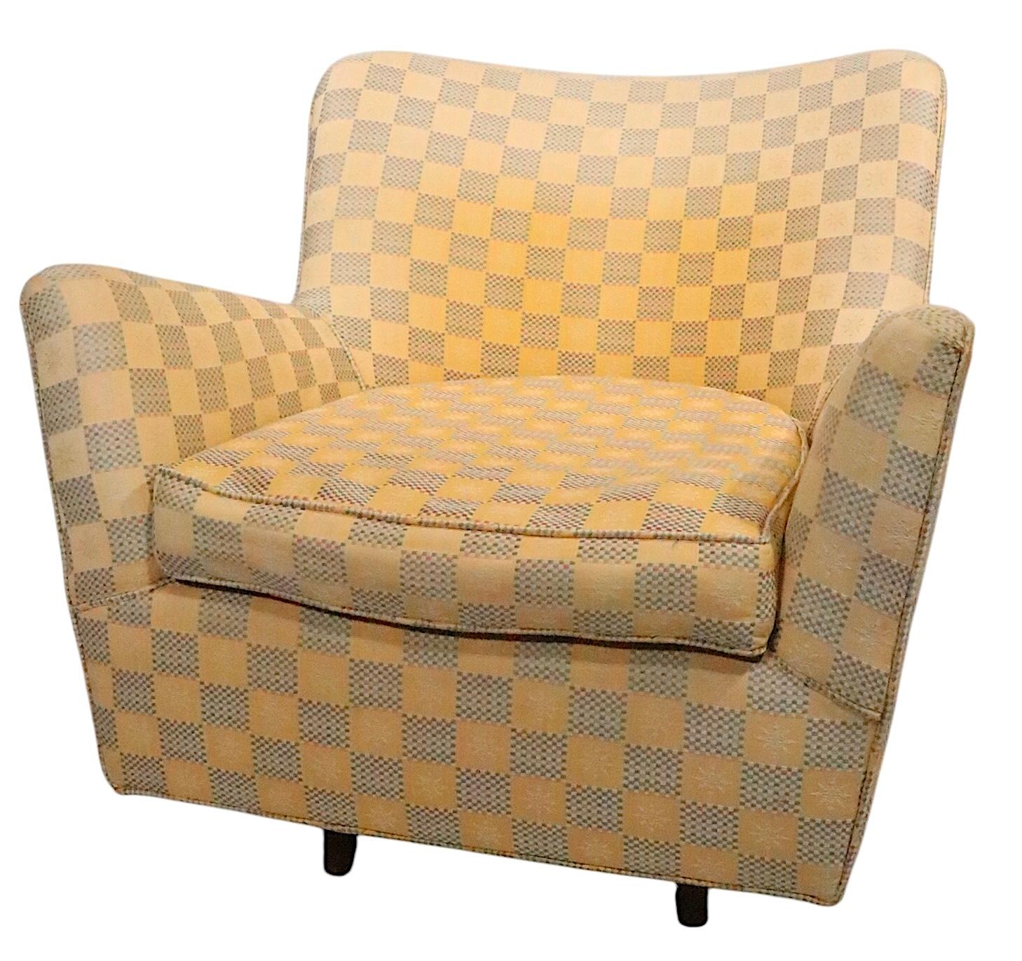 20ième siècle Fauteuil pivotant du milieu du siècle dernier dans le style de Probber  Baughman en vente