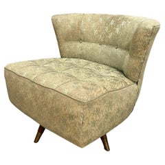 Midcentury Swivel Lounge Chair Original Upholstery, 1960s