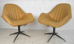 Mid-Century Swivel Lounge Chairs by France & Sons