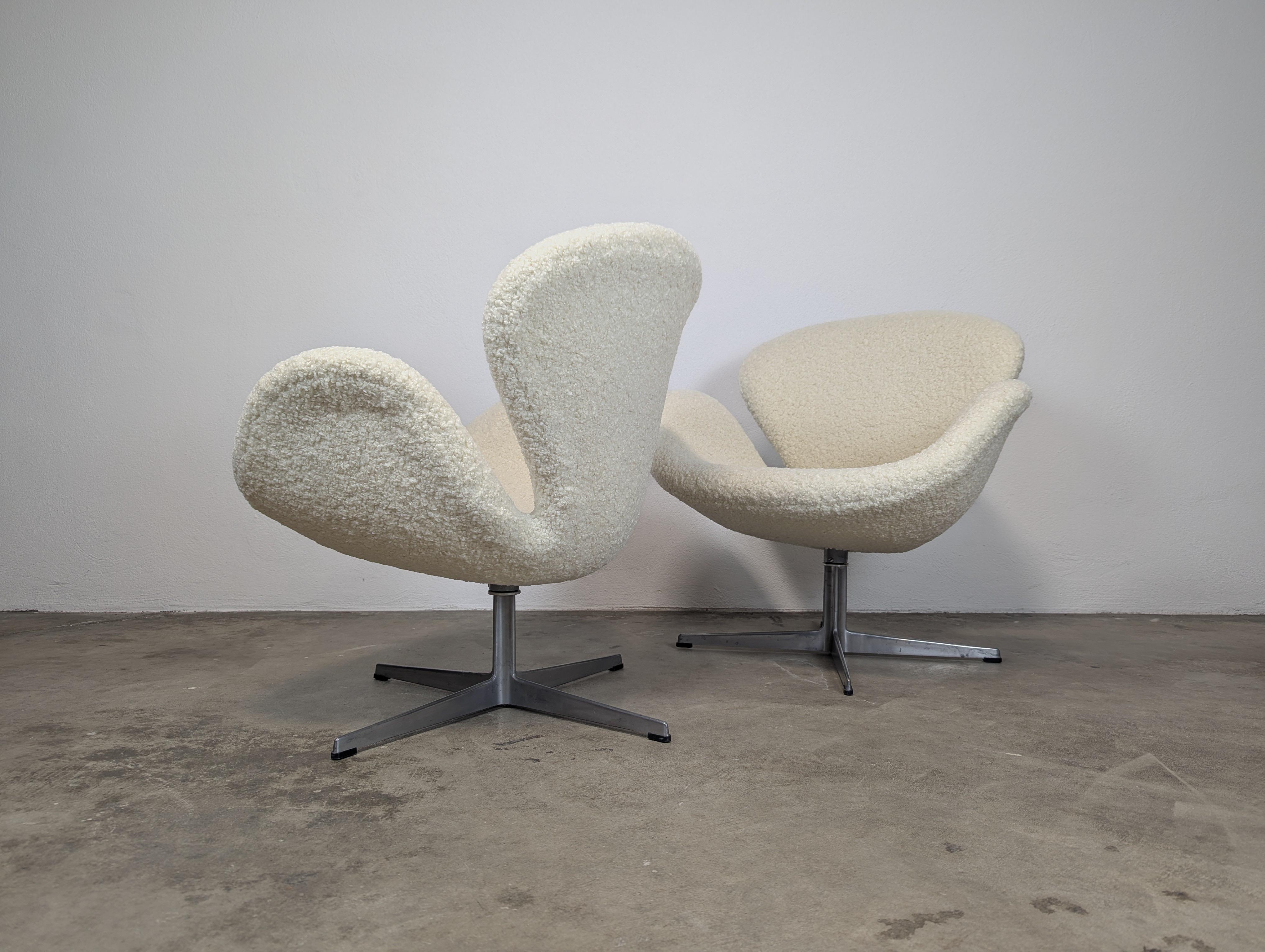 Fauteuil pivotant Swan du milieu du siècle par Arne Jacobsen pour Fritz Hansen, c1960s en vente 4