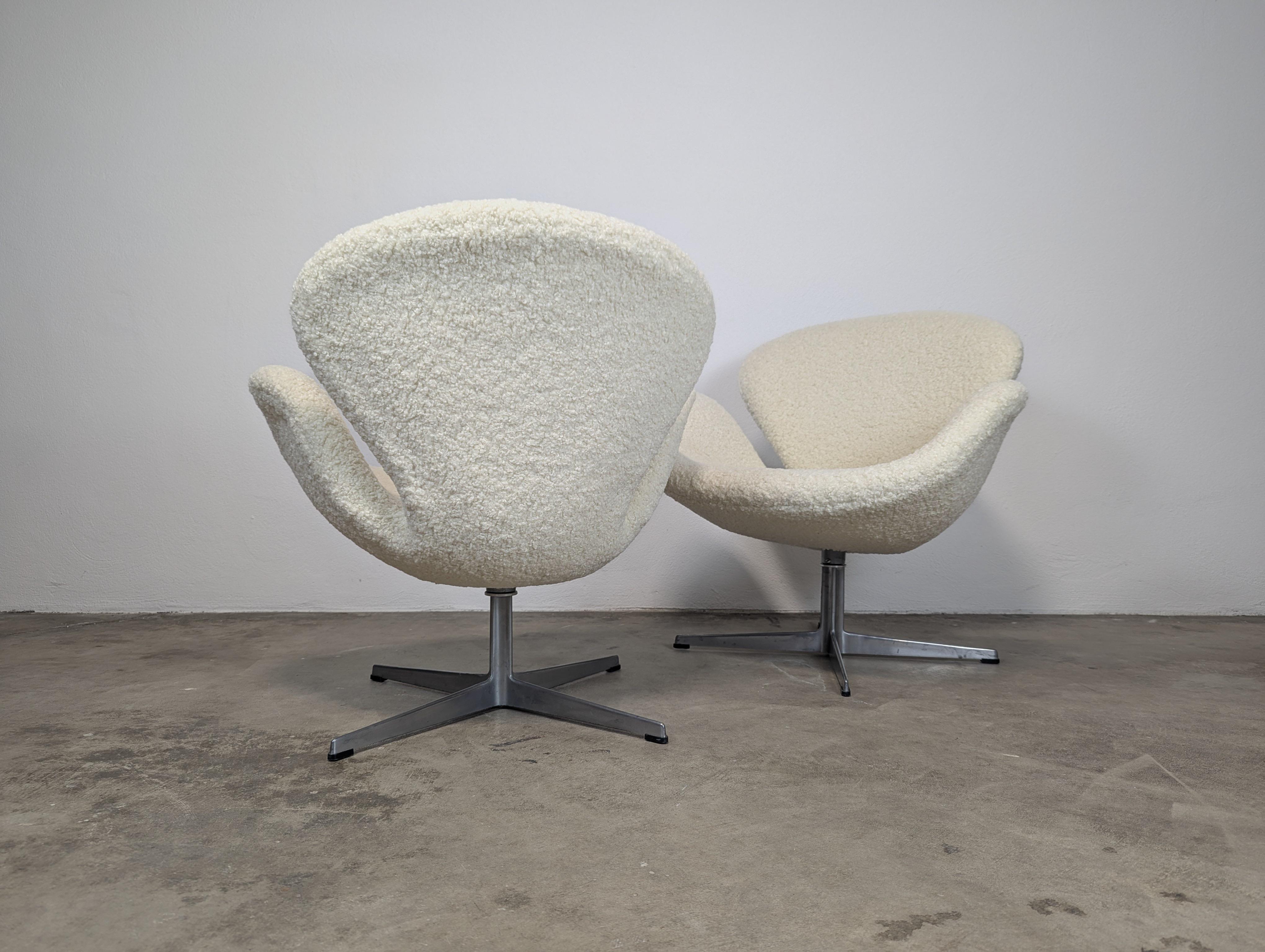 Fauteuil pivotant Swan du milieu du siècle par Arne Jacobsen pour Fritz Hansen, c1960s en vente 5