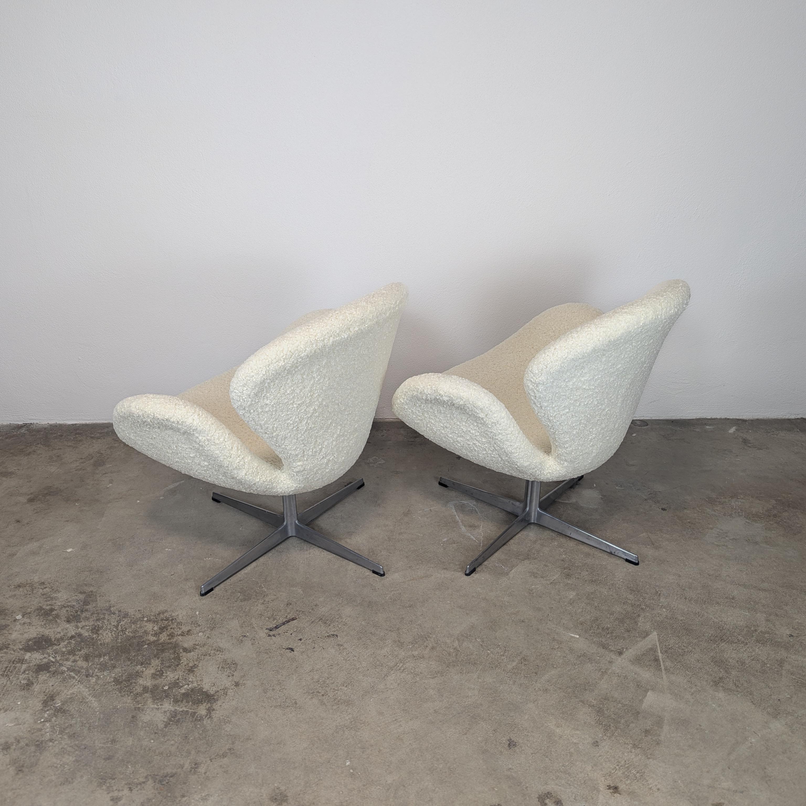 Fauteuil pivotant Swan du milieu du siècle par Arne Jacobsen pour Fritz Hansen, c1960s en vente 6