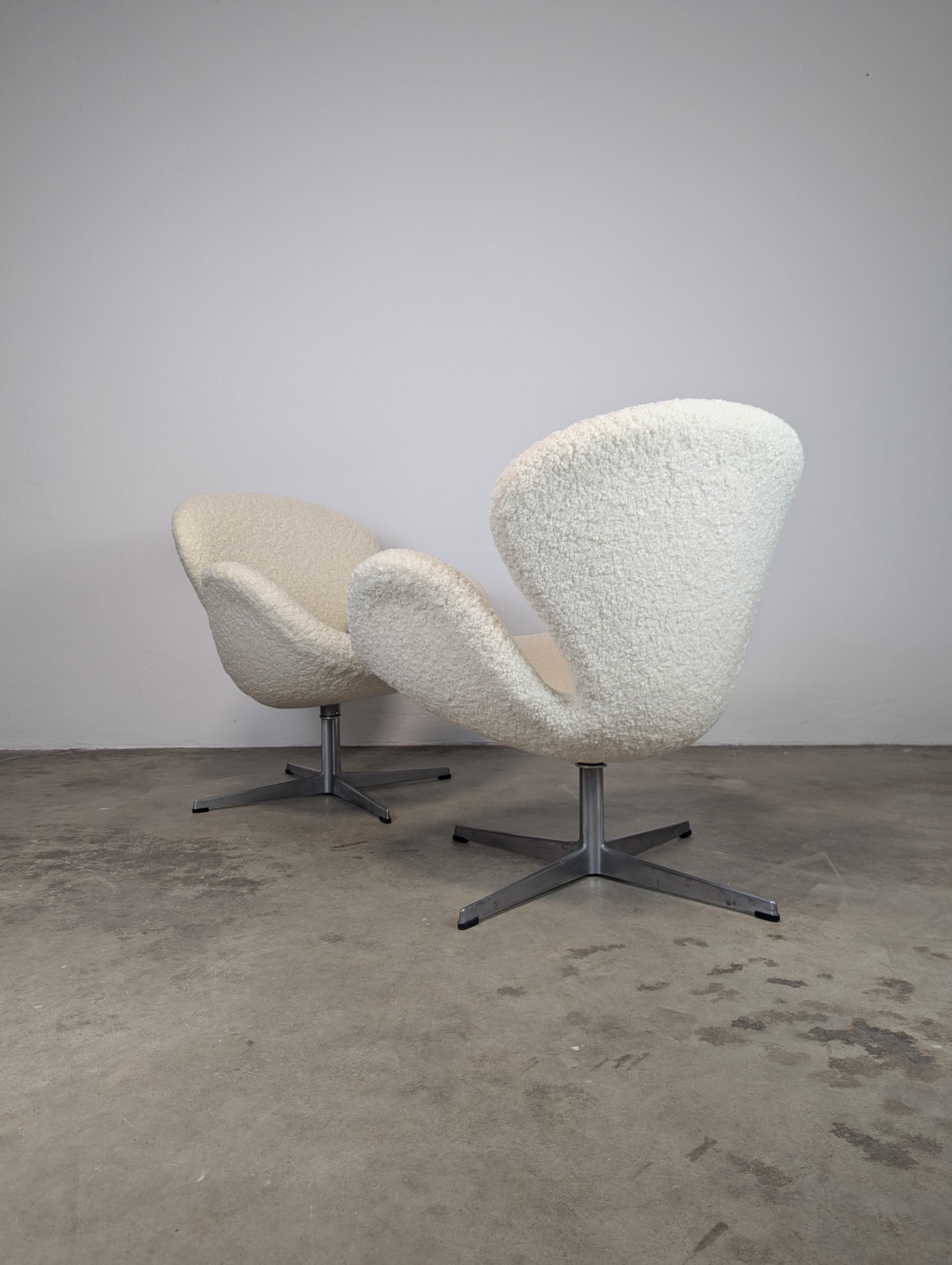 Fauteuil pivotant Swan du milieu du siècle par Arne Jacobsen pour Fritz Hansen, c1960s en vente 9