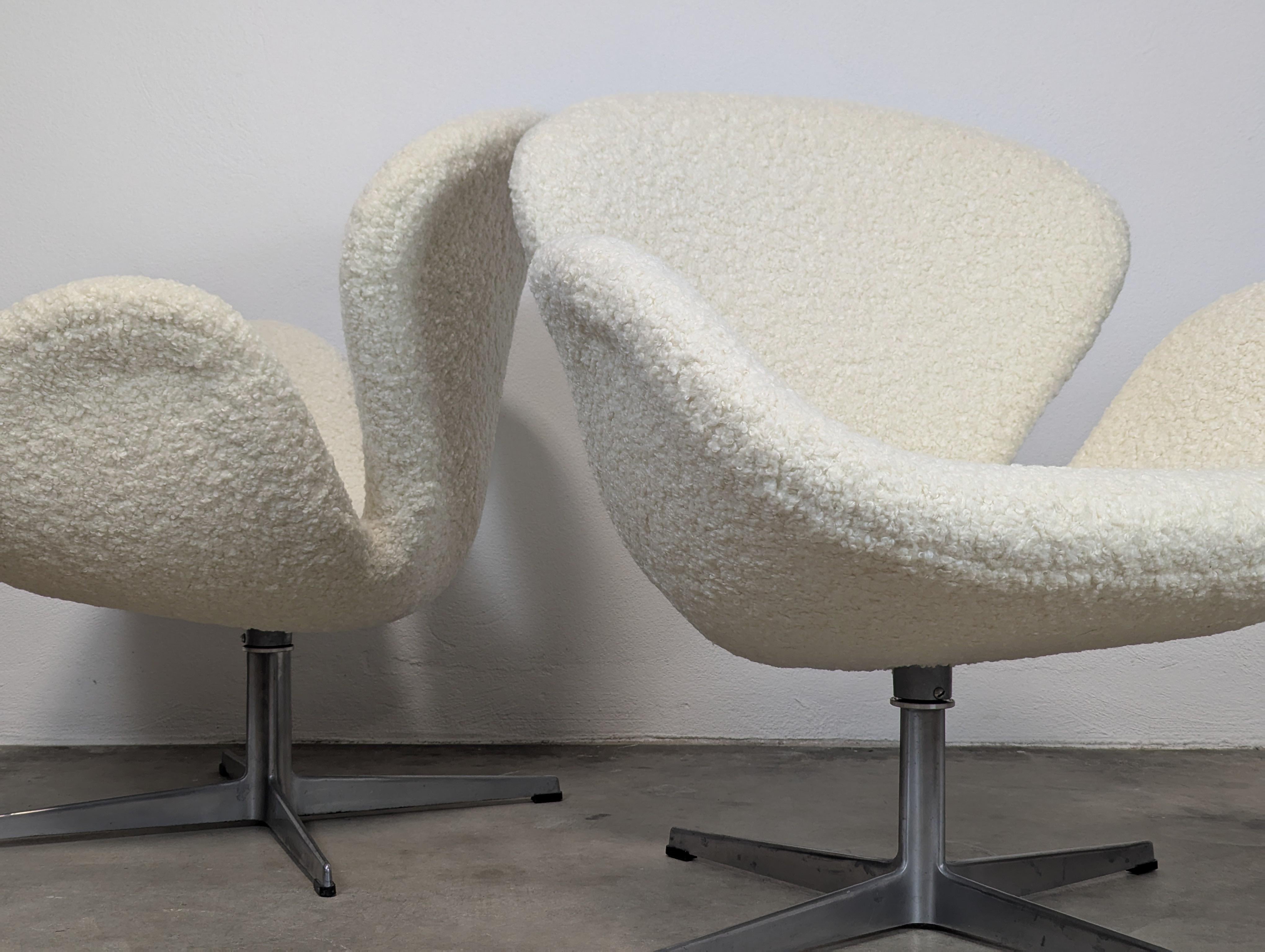 Fauteuil pivotant Swan du milieu du siècle par Arne Jacobsen pour Fritz Hansen, c1960s en vente 1