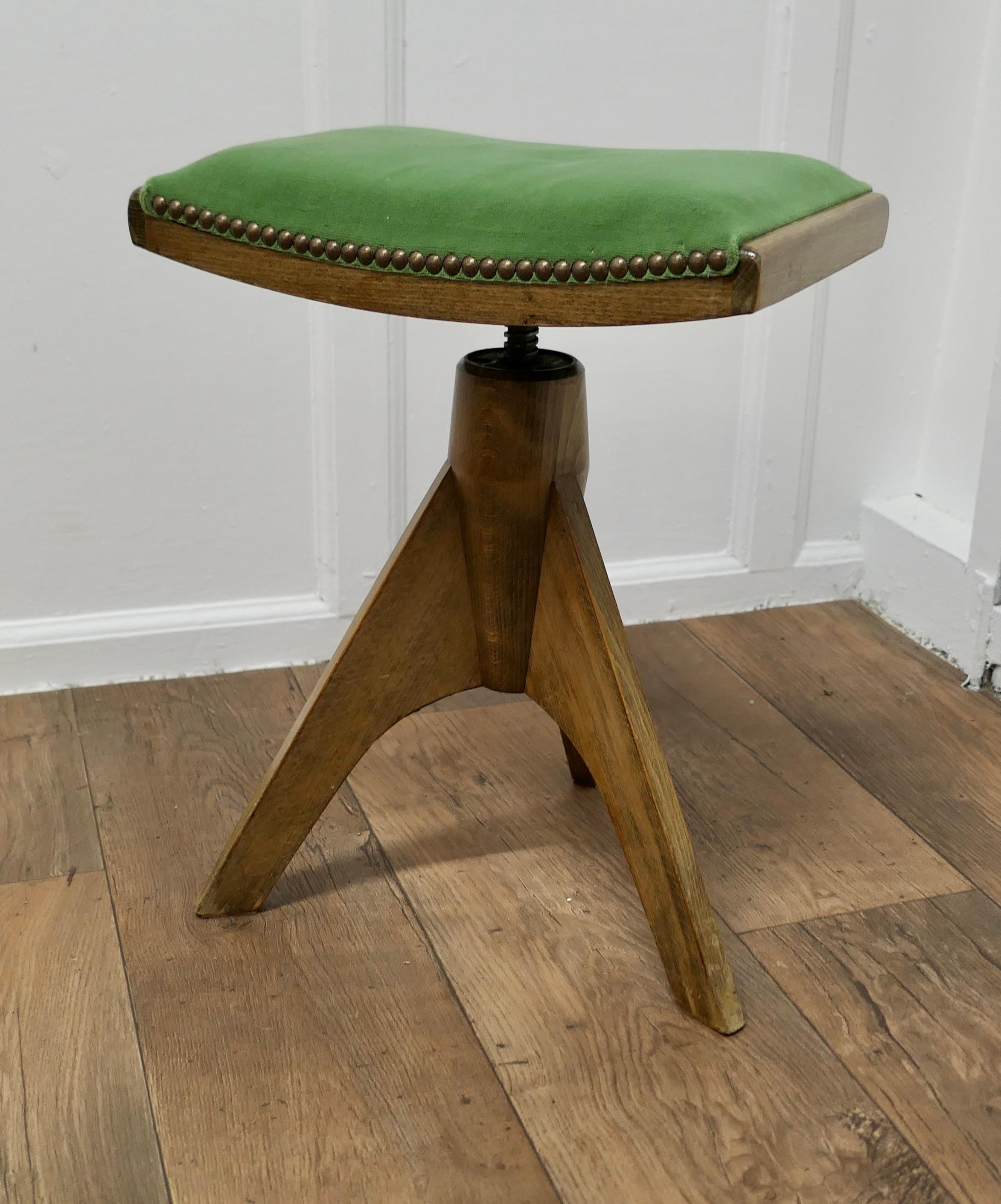Mid-Century Modern Midcentury Swivelling Piano Stool or Dressing Table Seat by Reiner Modell
