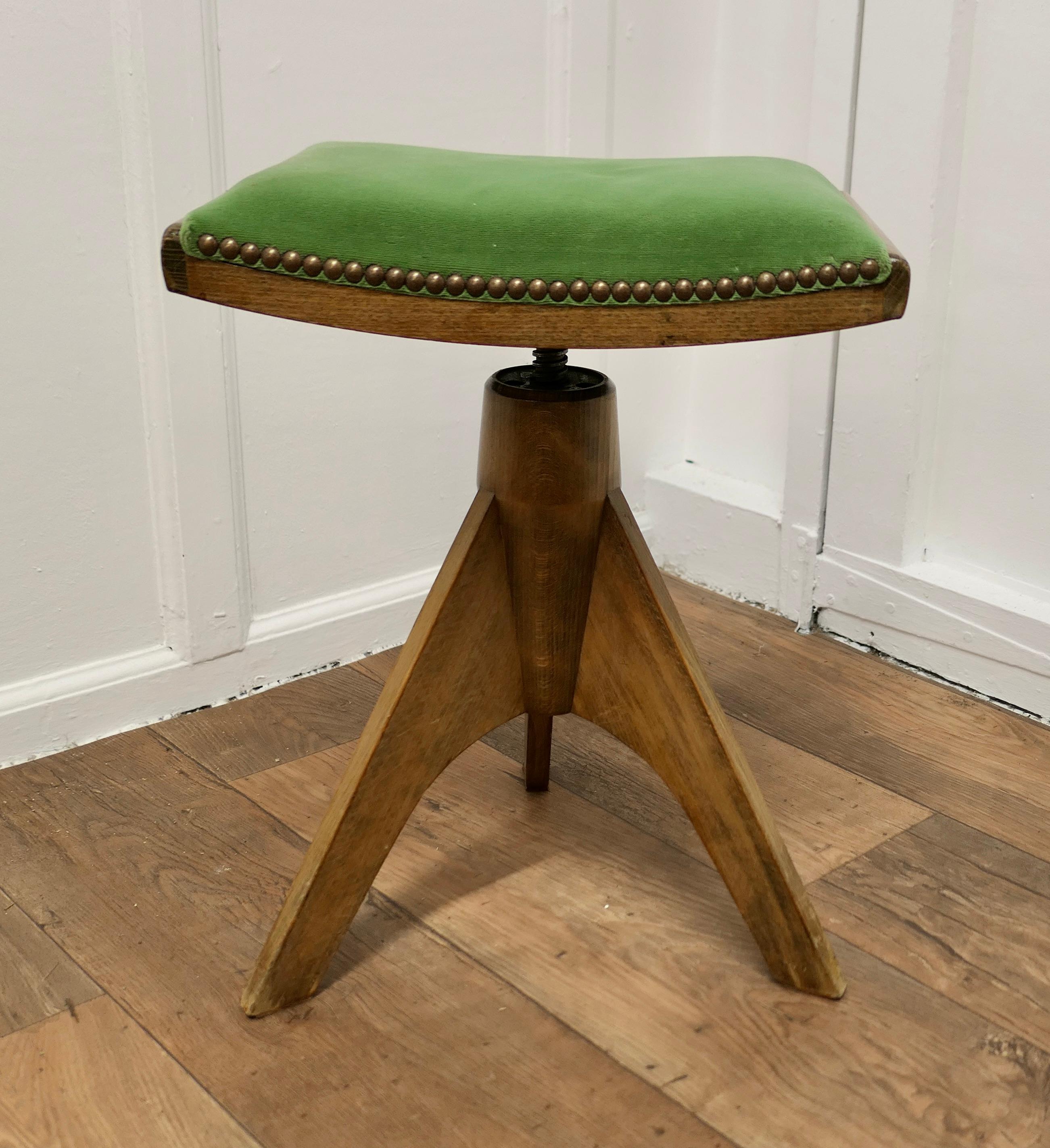 Midcentury Swivelling Piano Stool or Dressing Table Seat by Reiner Modell In Good Condition In Chillerton, Isle of Wight