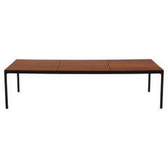 Mid Century T Angle Walnut Panel coffee table or bench by Florence Knoll