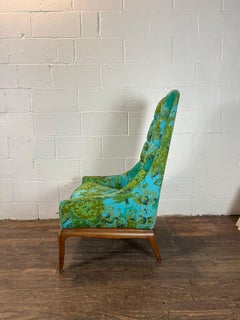 Chaise longue à dossier haut du milieu du siècle T H Robsjohn Gibbings for Widdicomb