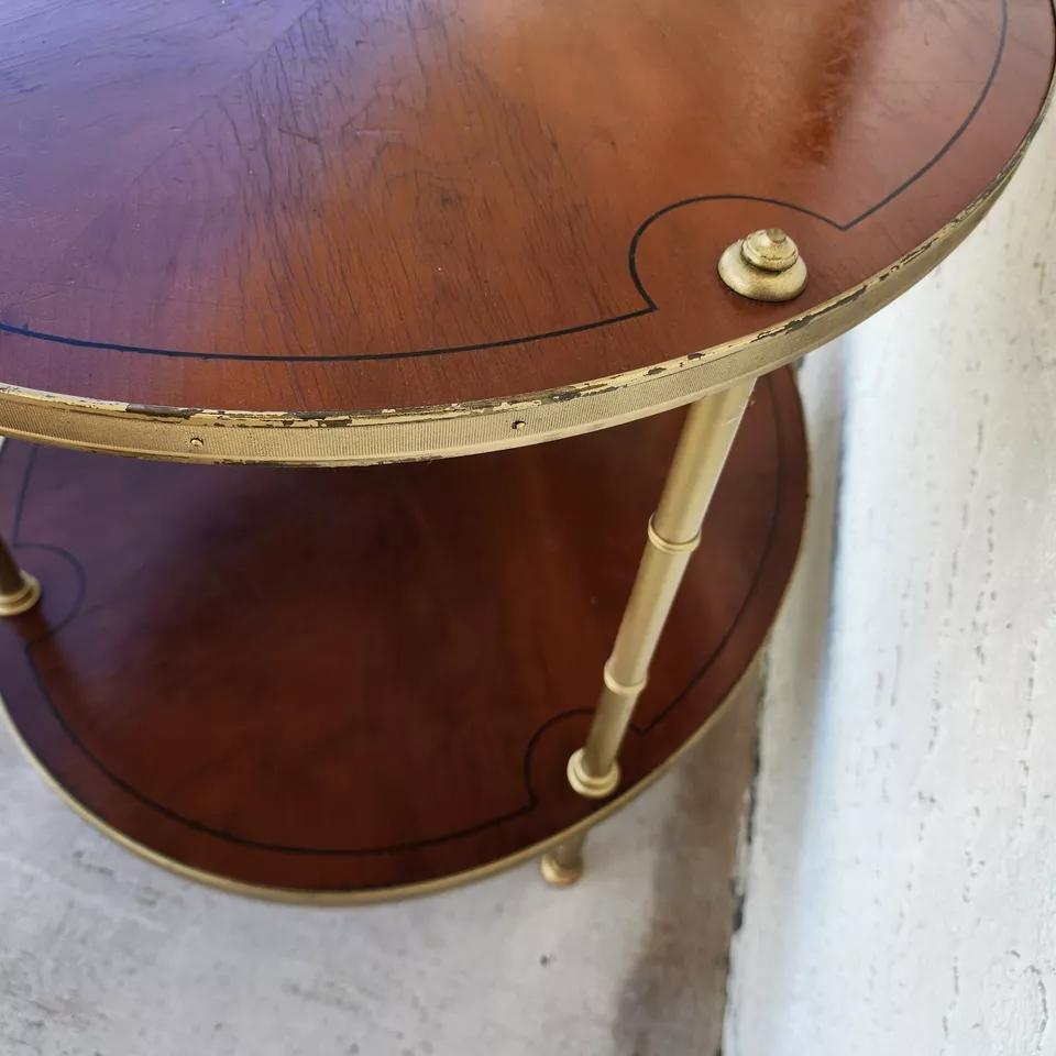 Mid Century Table 2 Tier Hollywood Regency For Sale 5