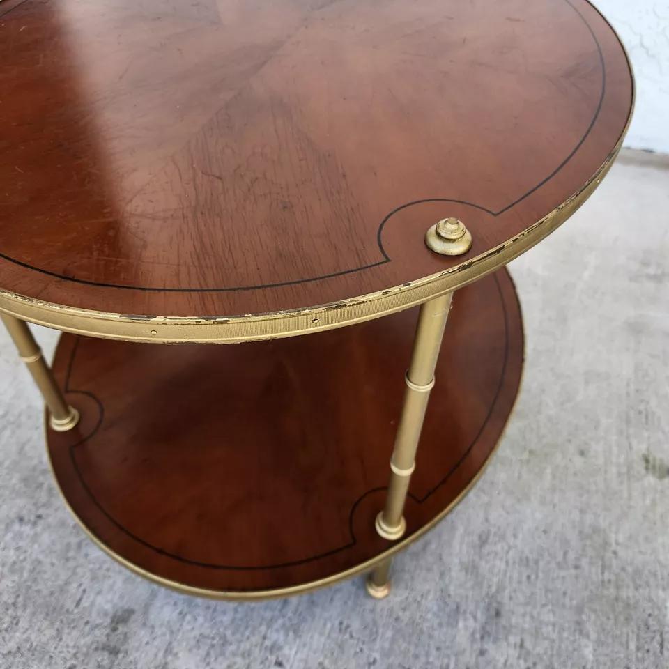Mid Century Table 2 Tier Hollywood Regency For Sale 6