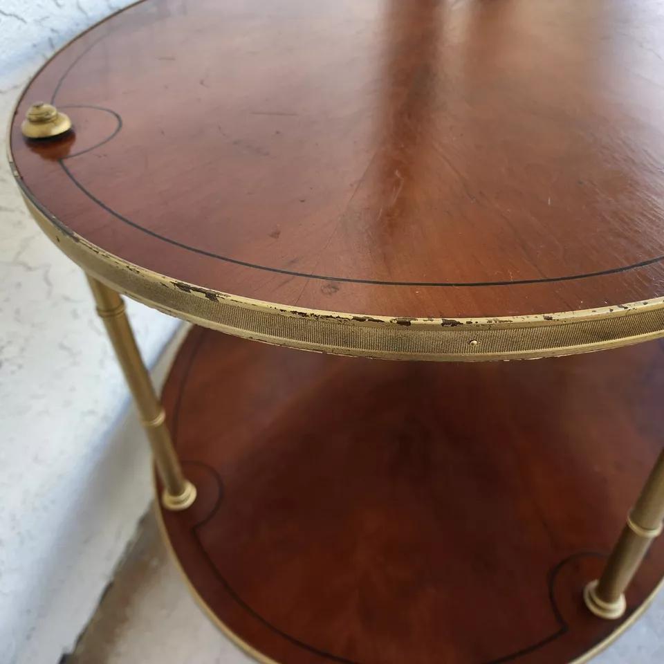 Mid Century Table 2 Tier Hollywood Regency For Sale 4