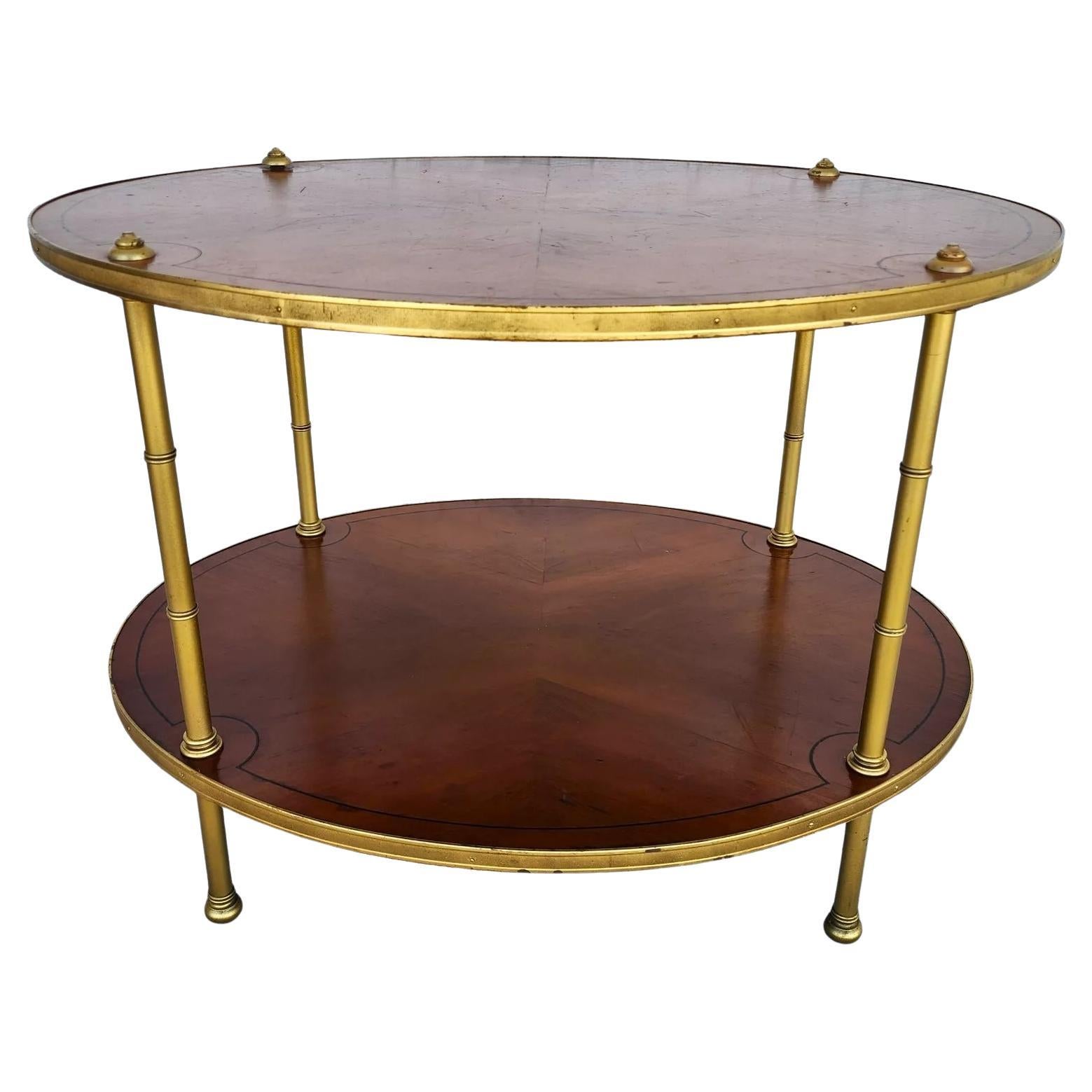 Mid Century Table 2 Tier Hollywood Regency