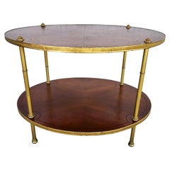 Tavolo Mid Century a 2 livelli Hollywood Regency