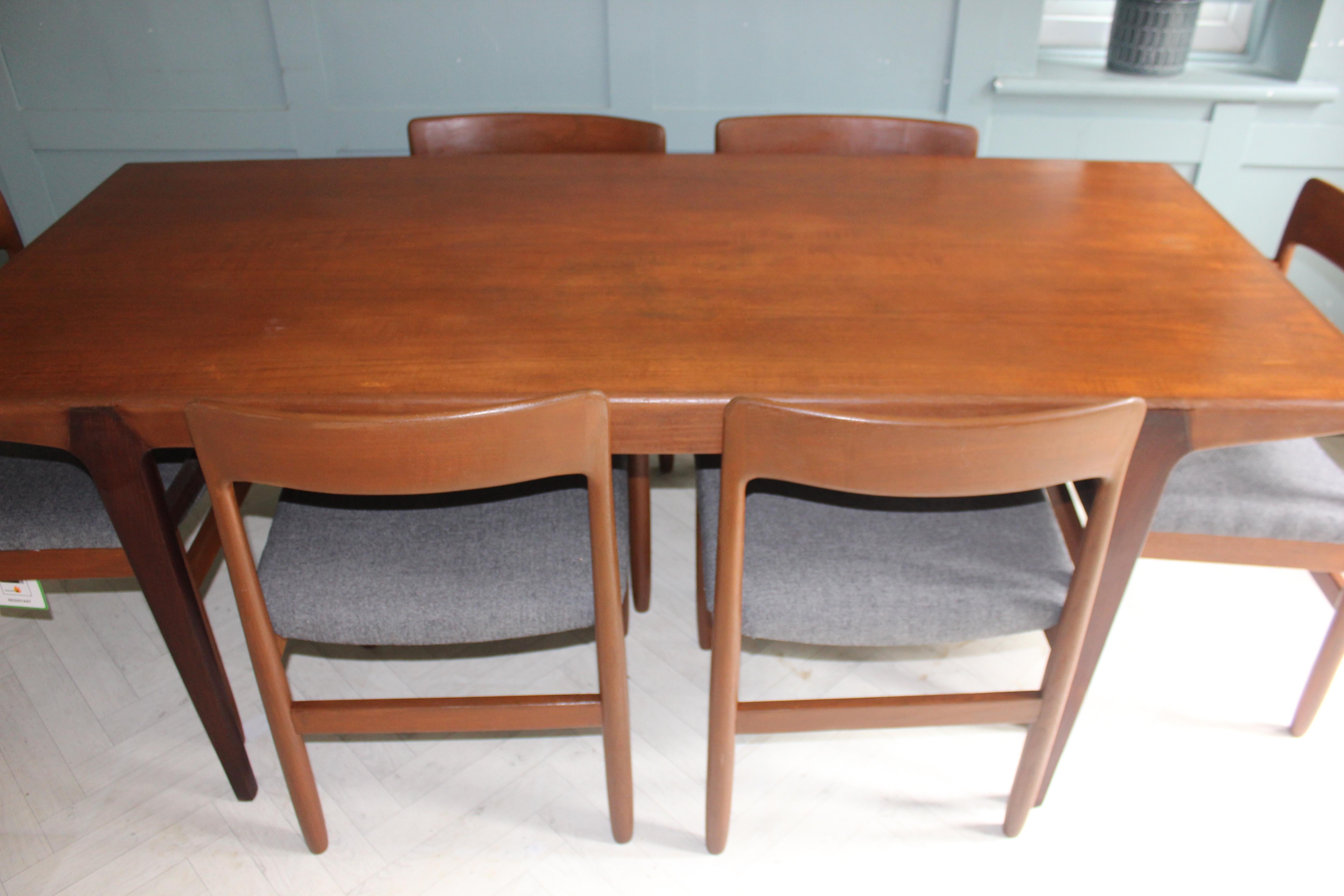 Mid Century Teak Dining Set For Sale 13