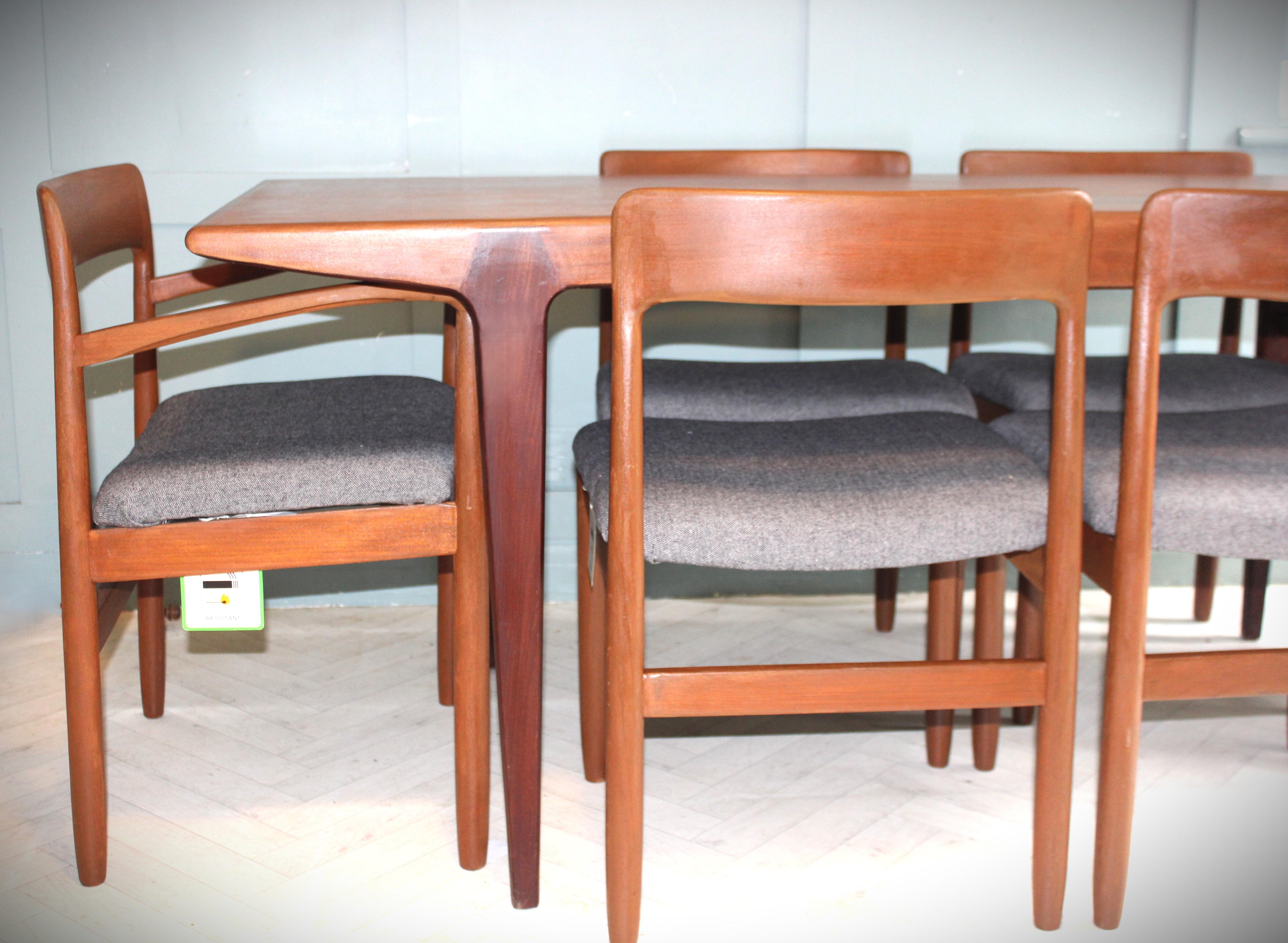 British Mid Century Teak Dining Set For Sale