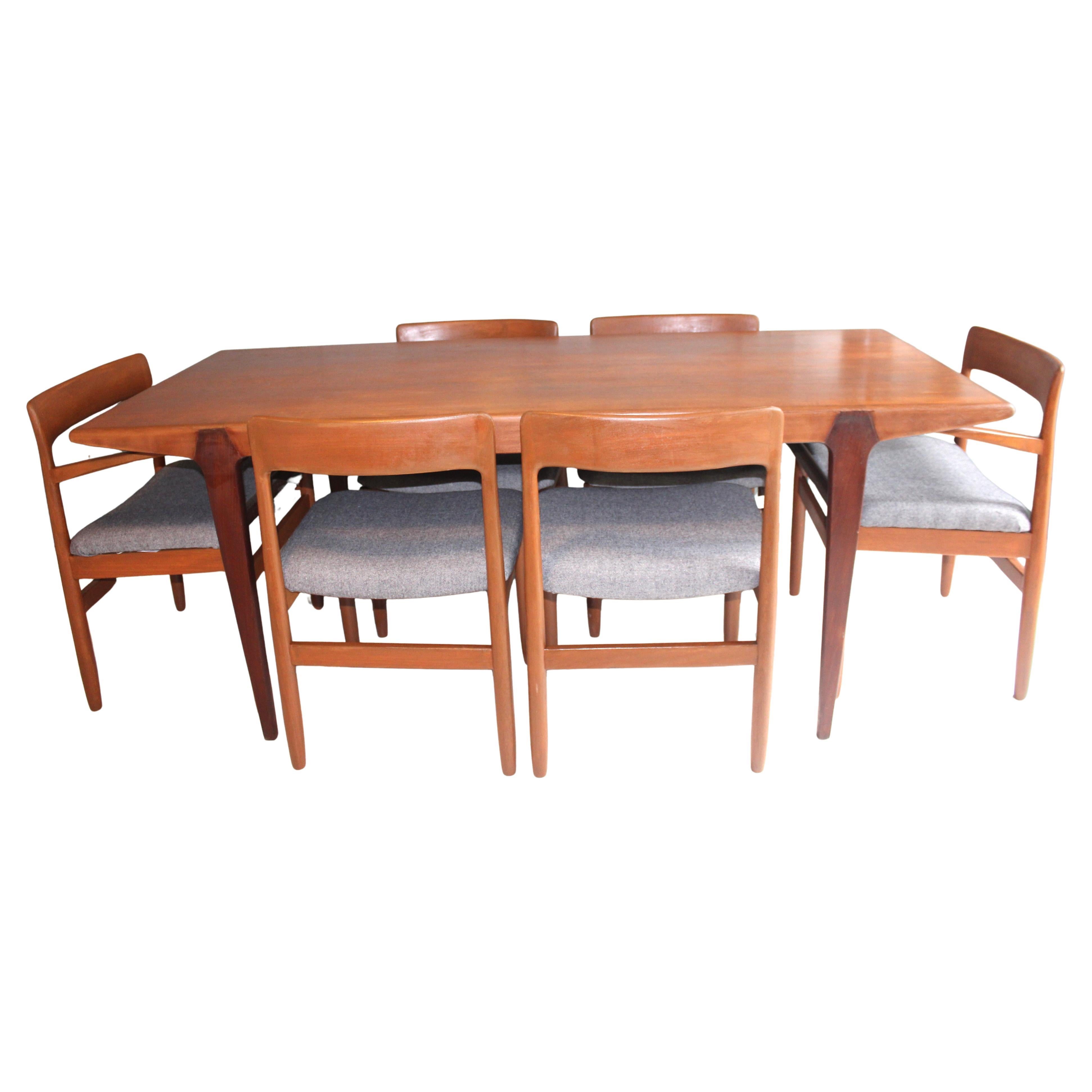 Mid Century Teak Dining Set For Sale
