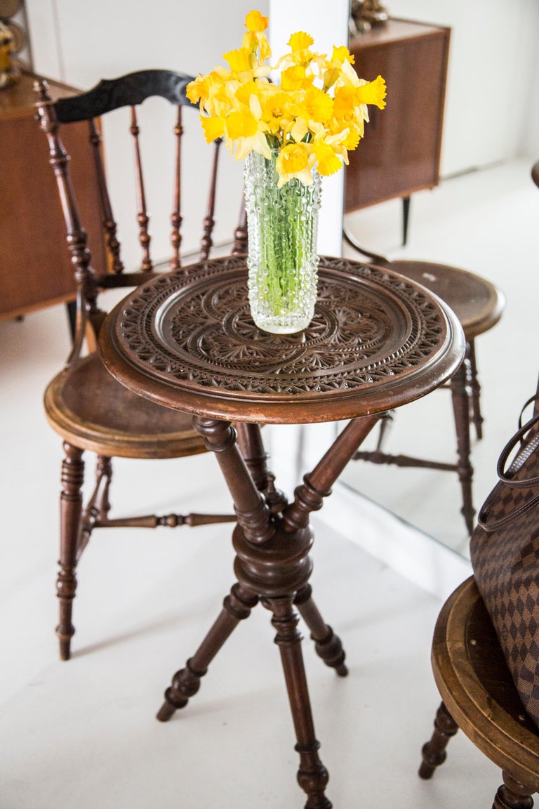 Midcentury Table and Set of 2 Chairs, Europe, 1960s For Sale at 1stDibs