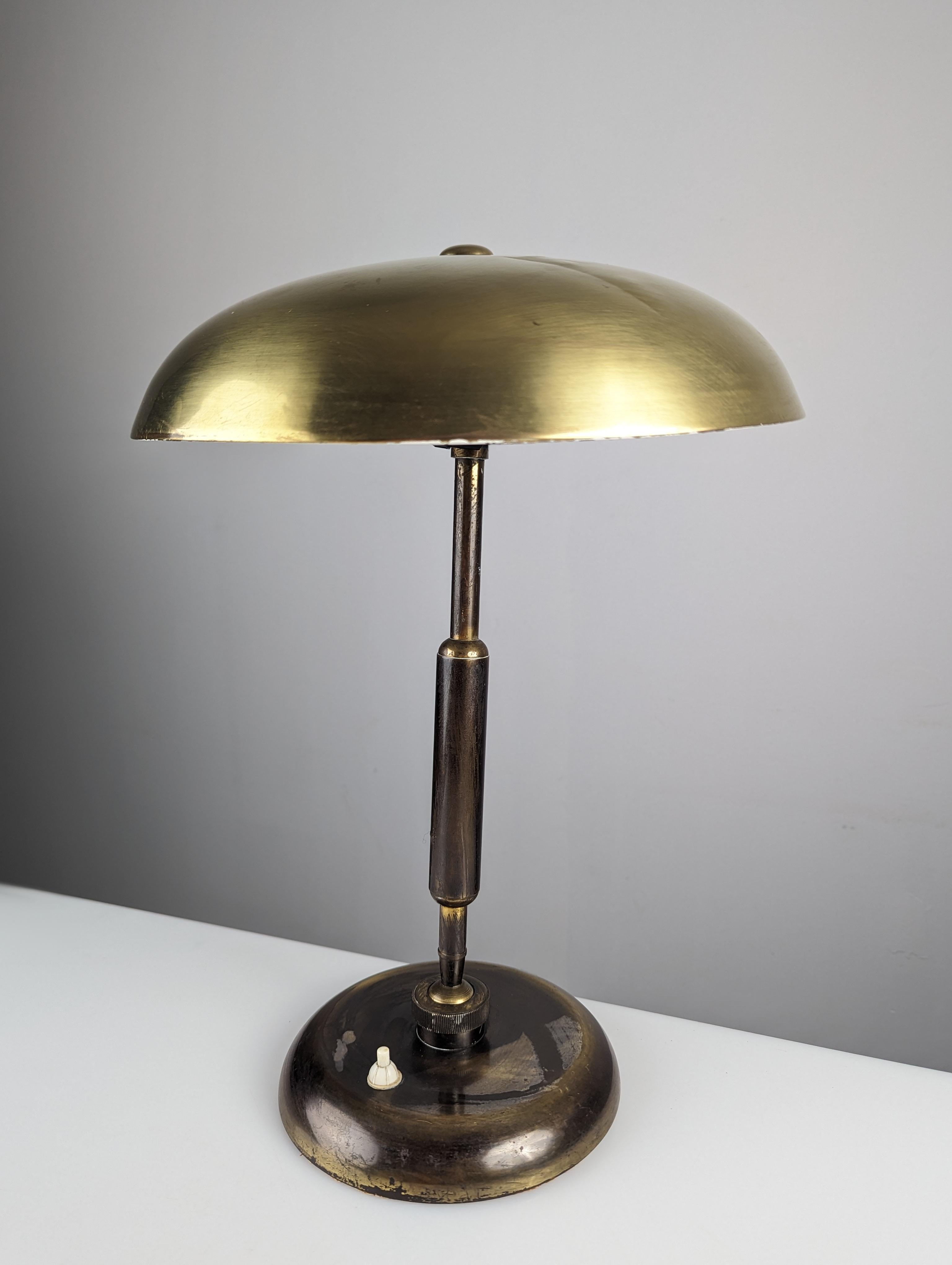 Mid-20th Century Mid Century table brass lamp by Oscar Torlasco for Lumi For Sale