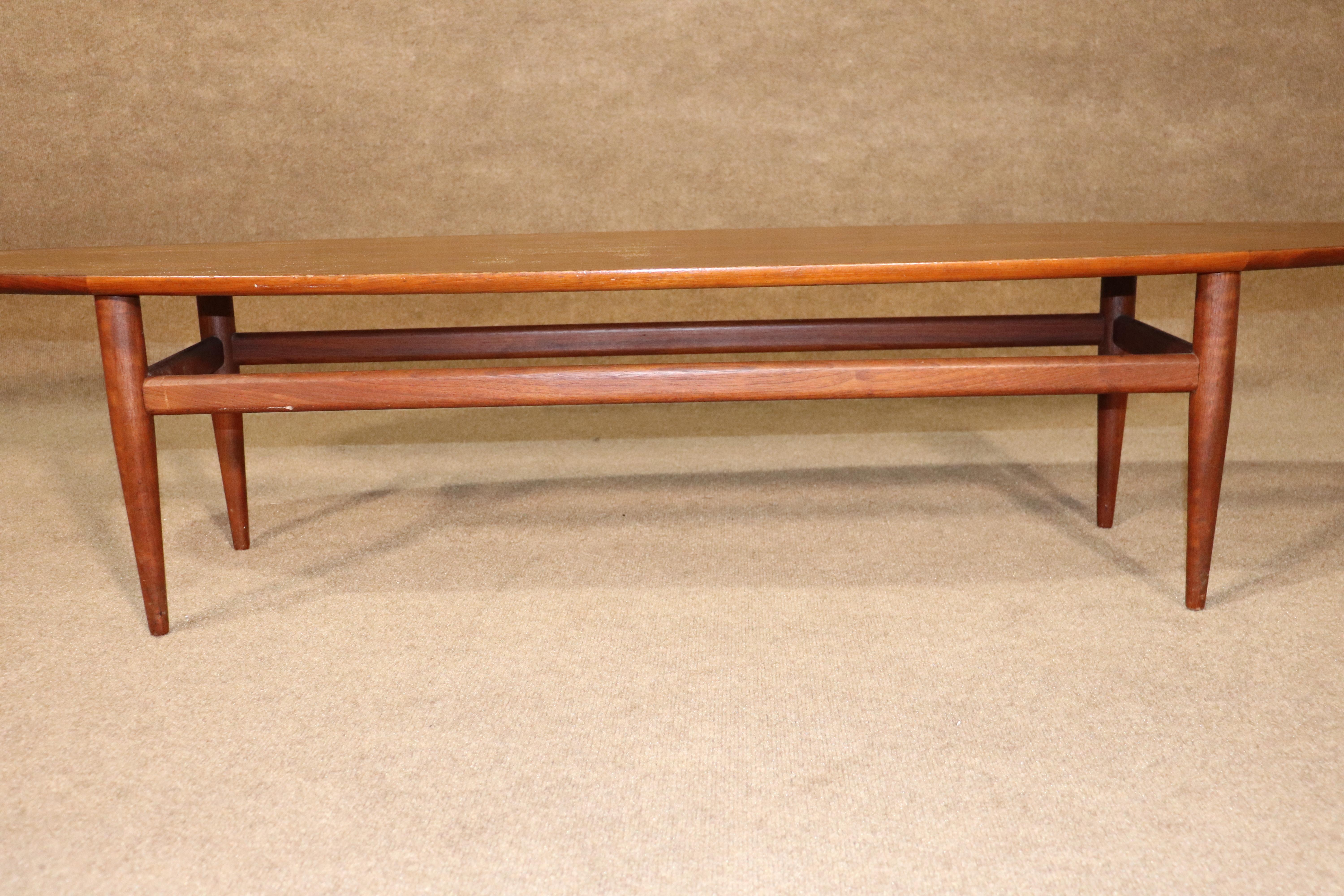 Walnut Mid-Century Table by Henredon For Sale