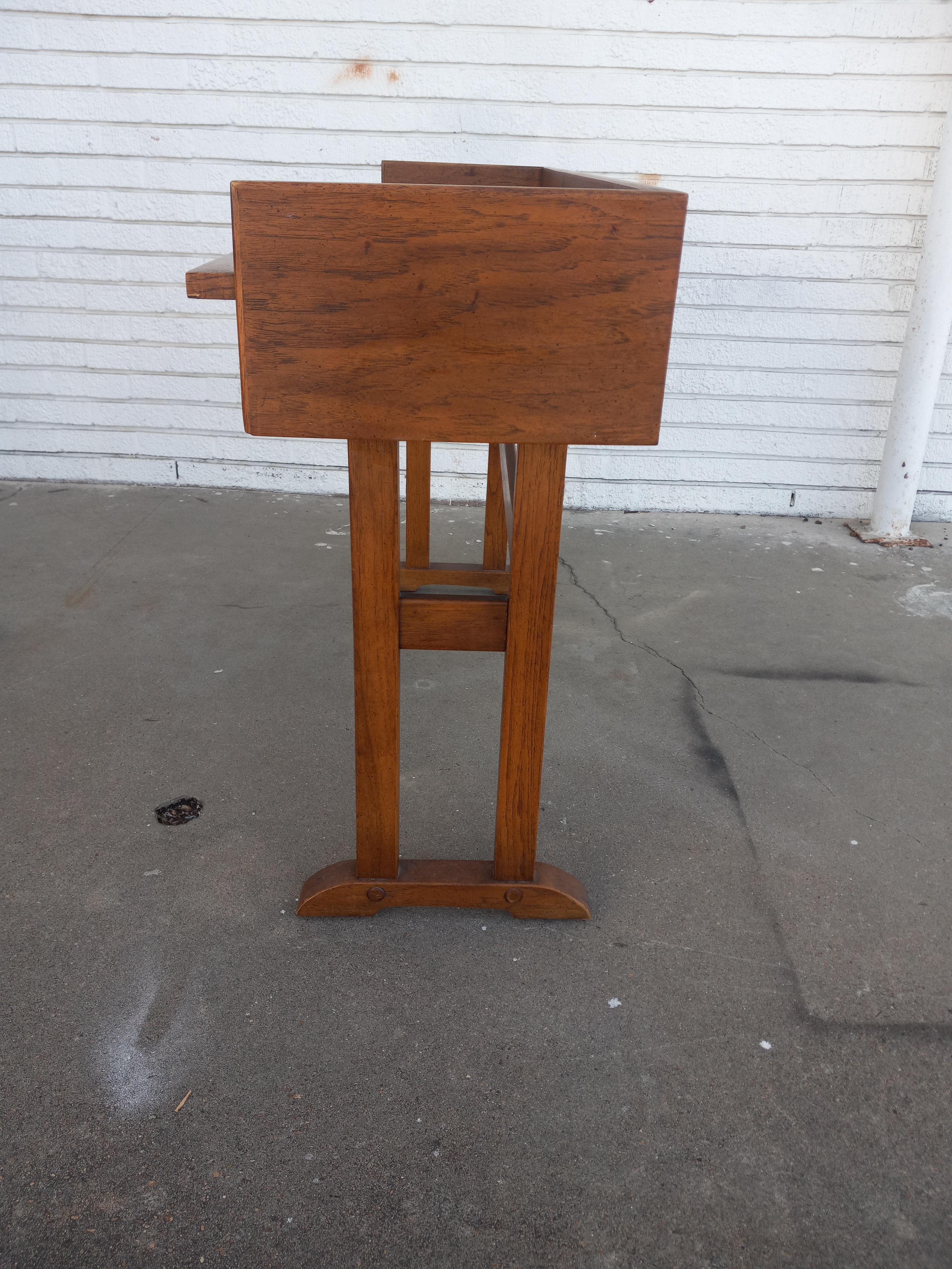 Wood Mid Century Table Desk Console For Sale