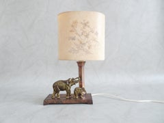 Midcentury Table Desk Lamp Elephants, France, 1949