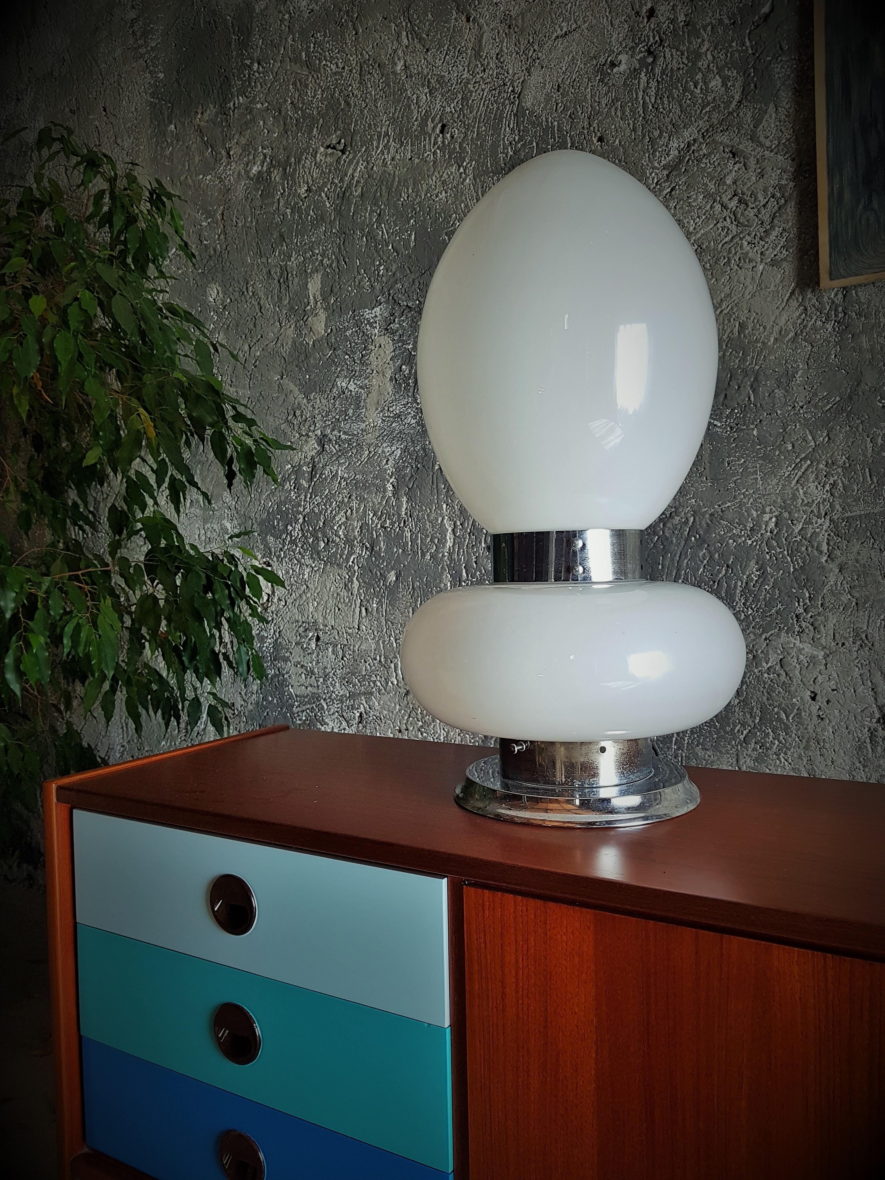 Mid-20th Century Mid-Century Table Floor Lamp Lip Stick by Mazzega, Italy, 1968 For Sale