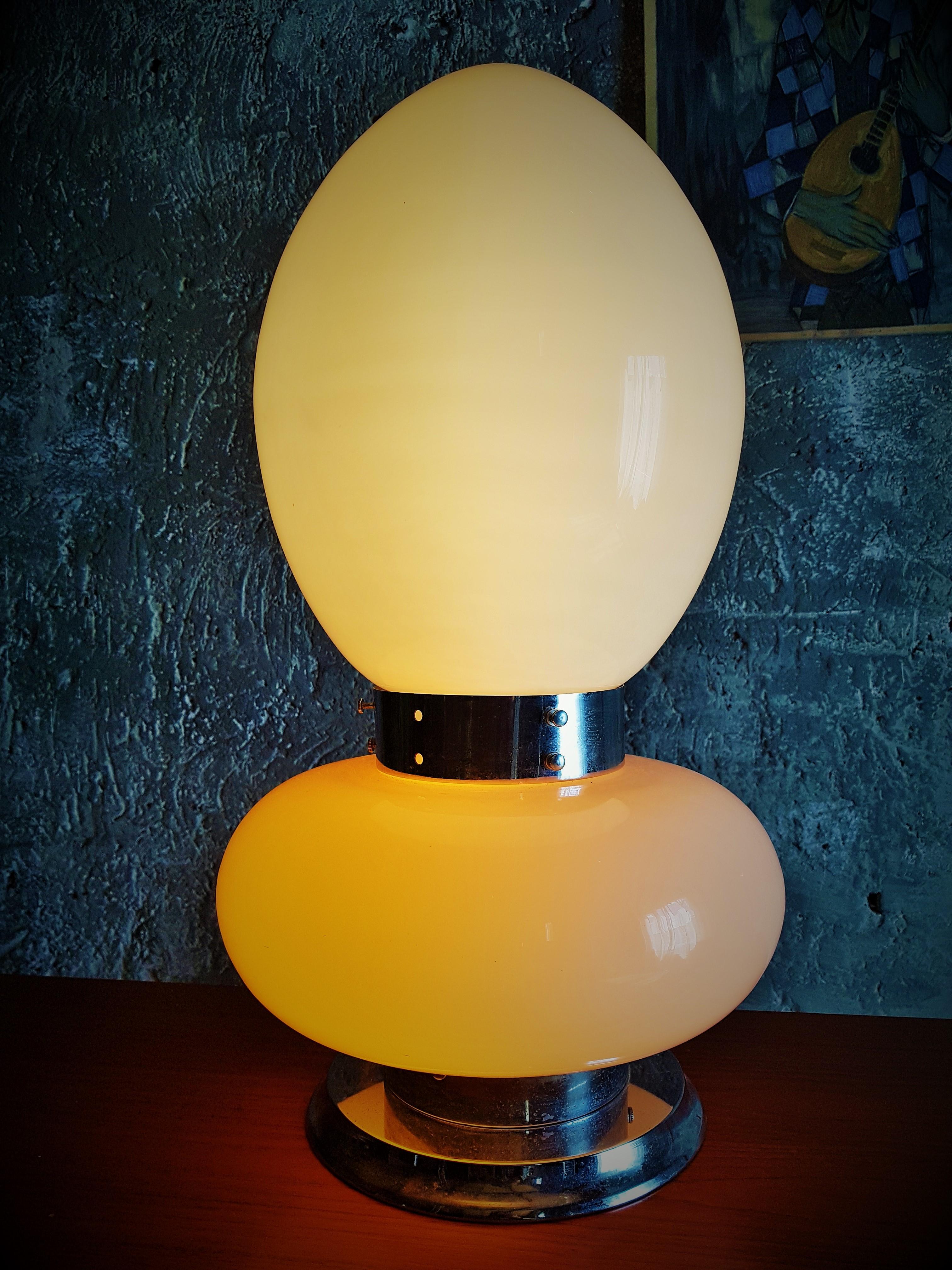 Mid-Century Table Floor Lamp Lip Stick by Mazzega, Italy, 1968 For Sale 1