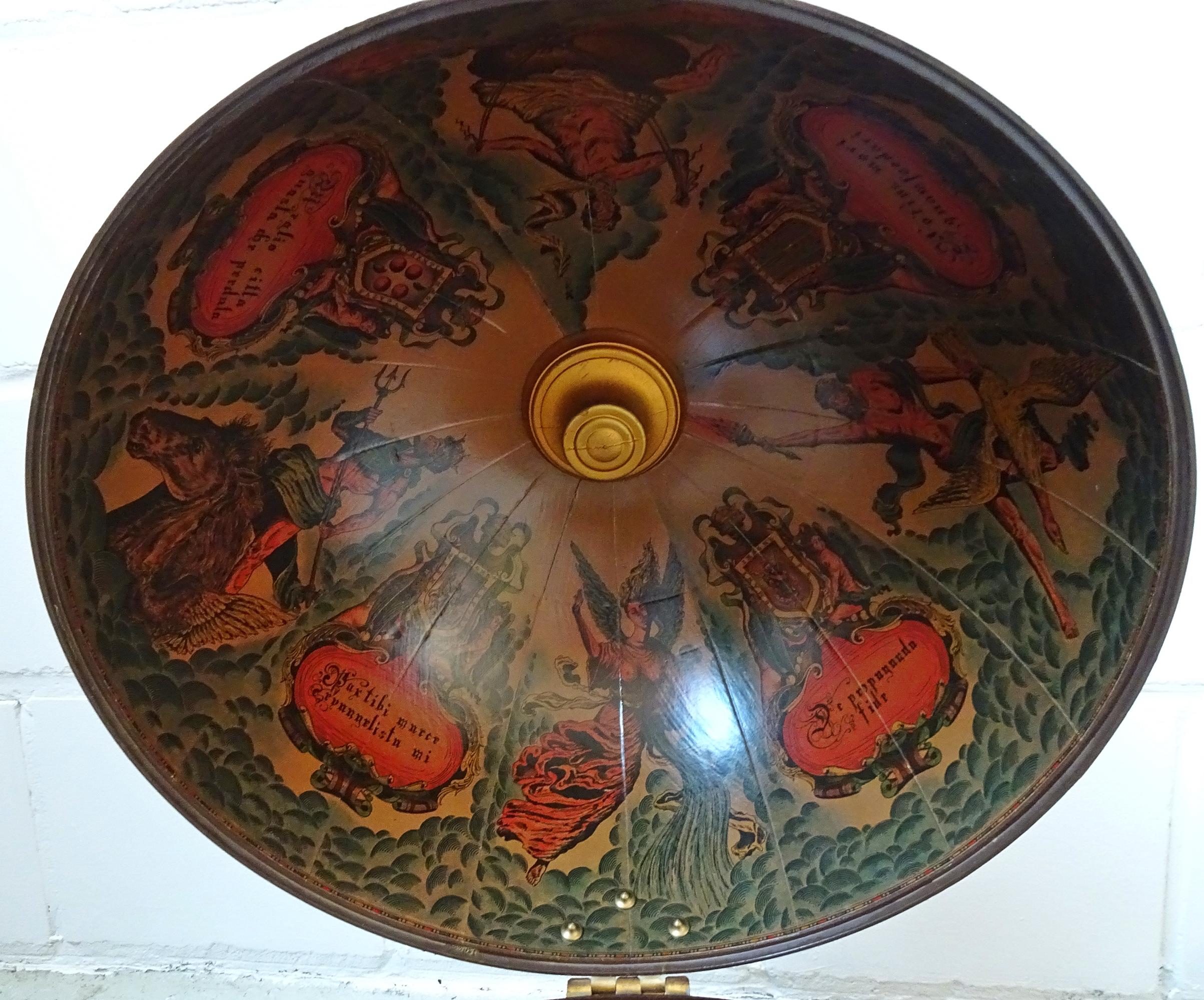Greco Roman Mid-Century Table Globe Dry Bar, Italy, 1970s